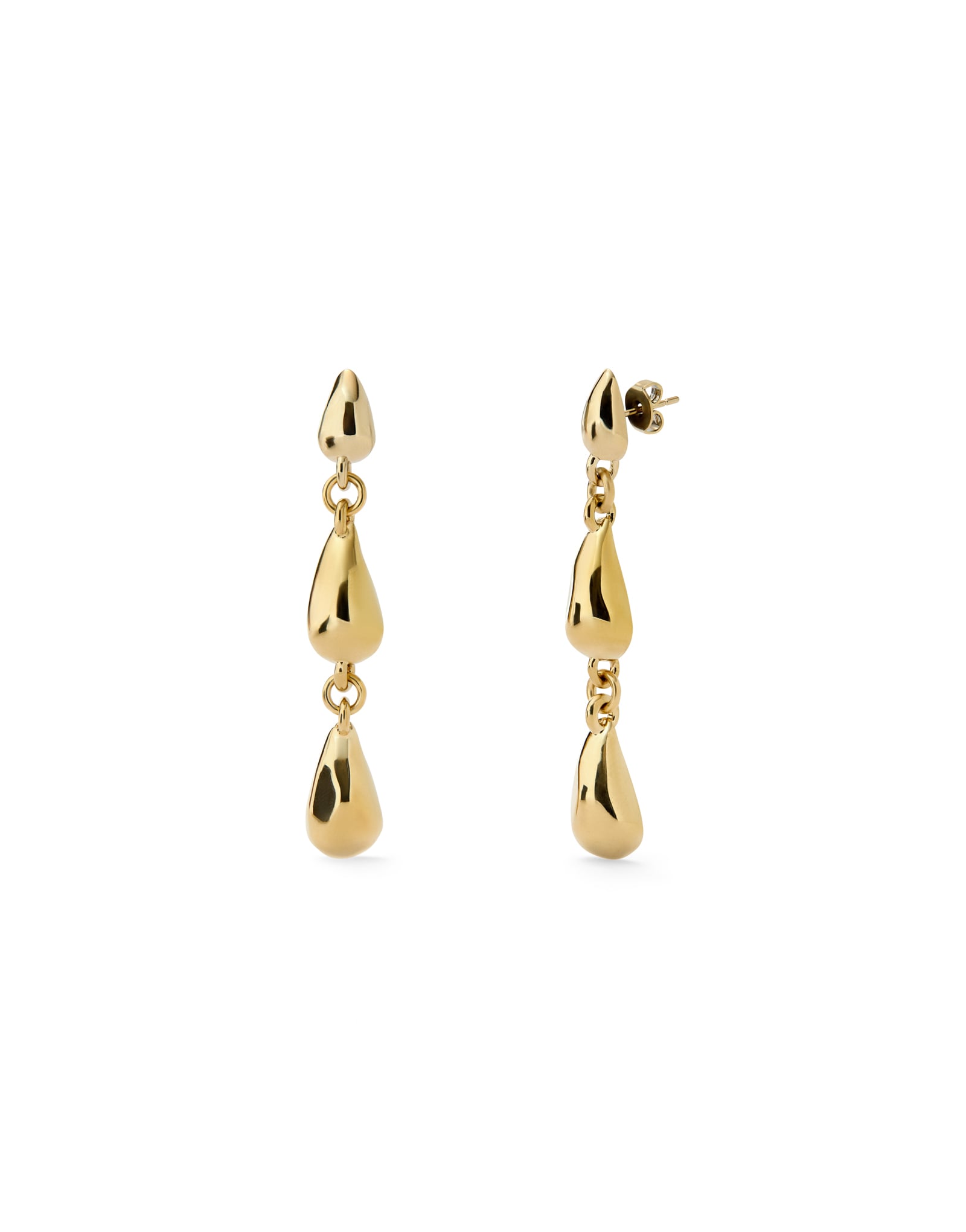 Linked Teardrop Drop Earrings