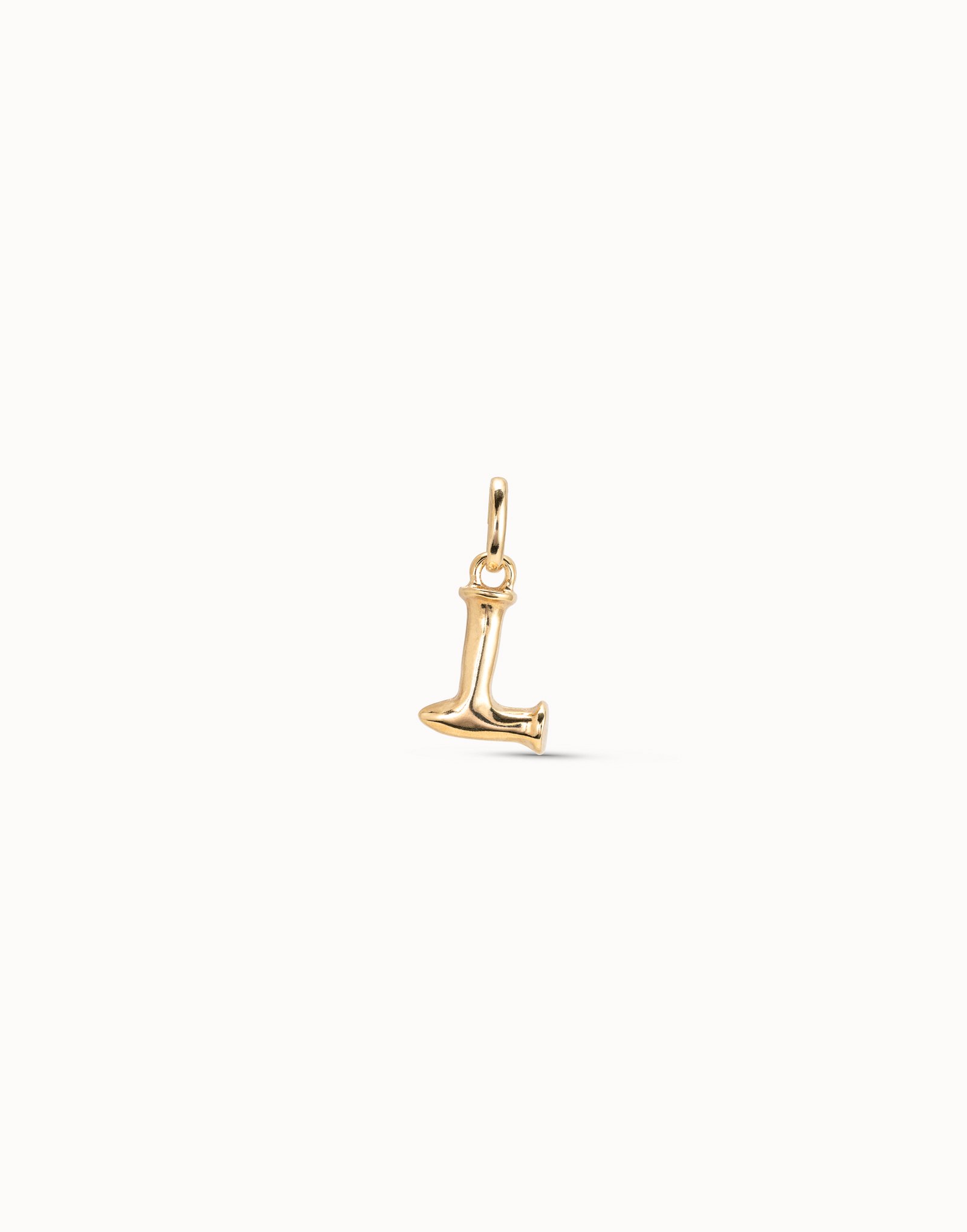 18K gold-plated letter L charm, Golden, large image number null