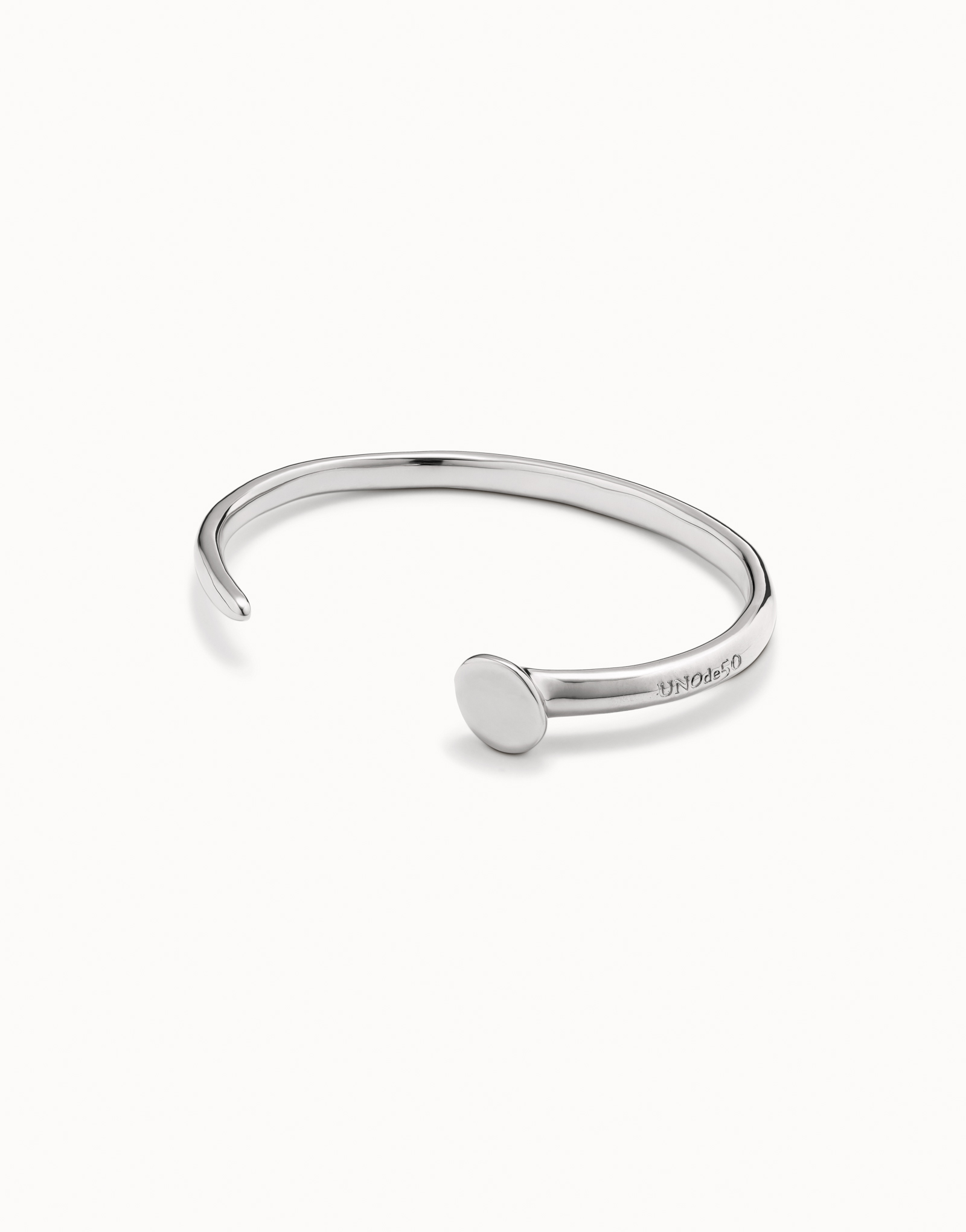 Sterling silver-plated nail shaped bracelet, Silver, large image number null