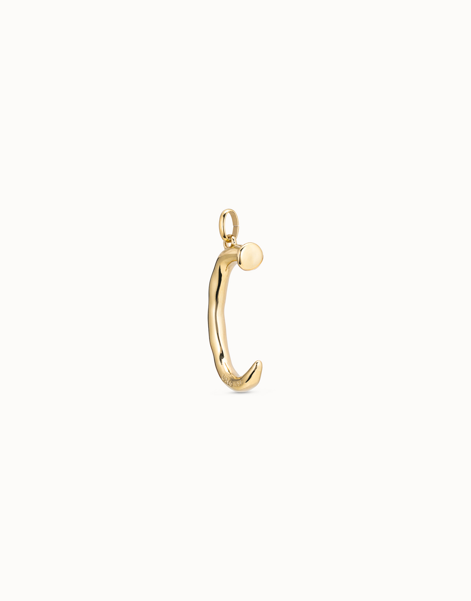 18K gold-plated letter C pendant, Golden, large image number null