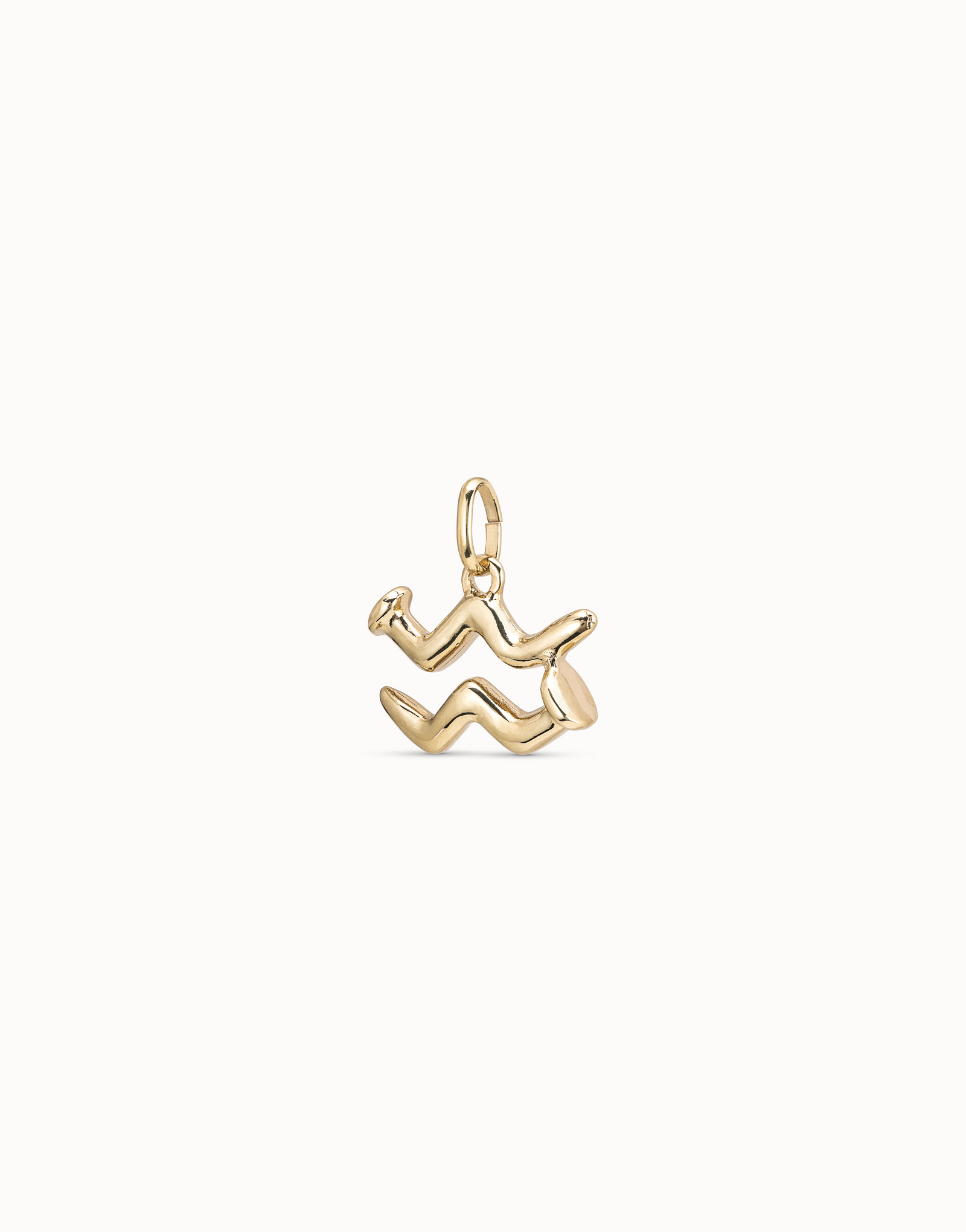 18K gold-plated Aquarius shaped charm, Golden, large image number null