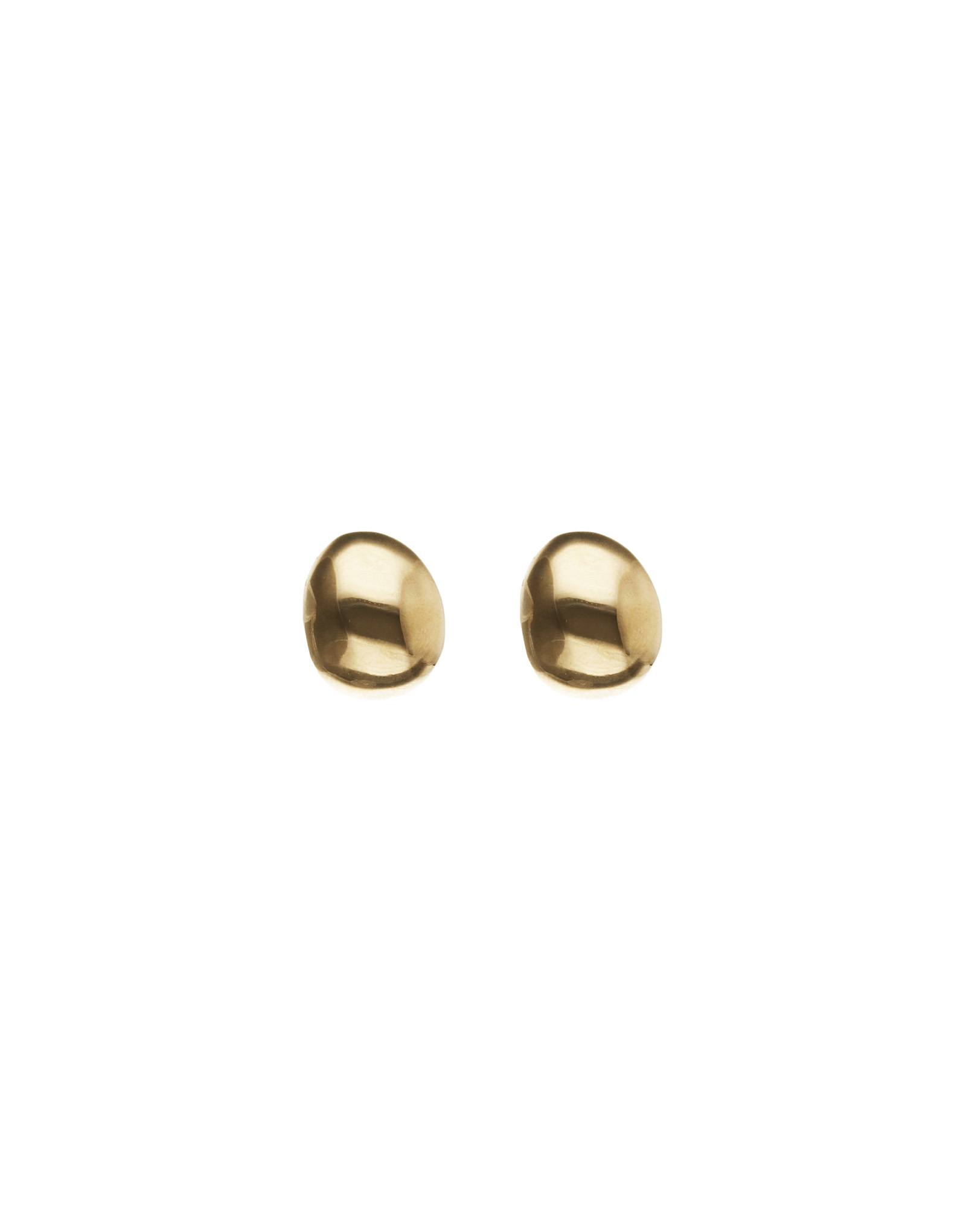Pendientes peque&ntilde;os ba&ntilde;ados en oro forma circular