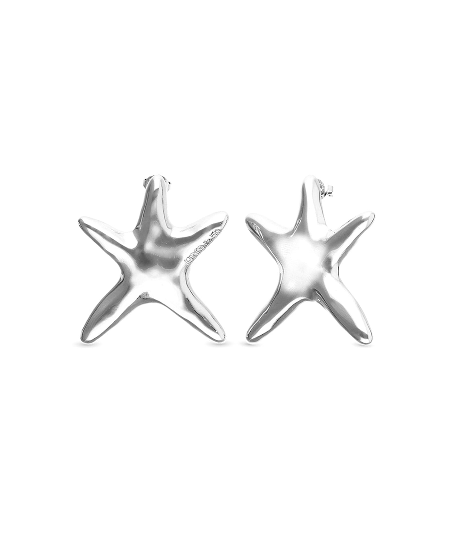 Large starfish-shaped earrings
