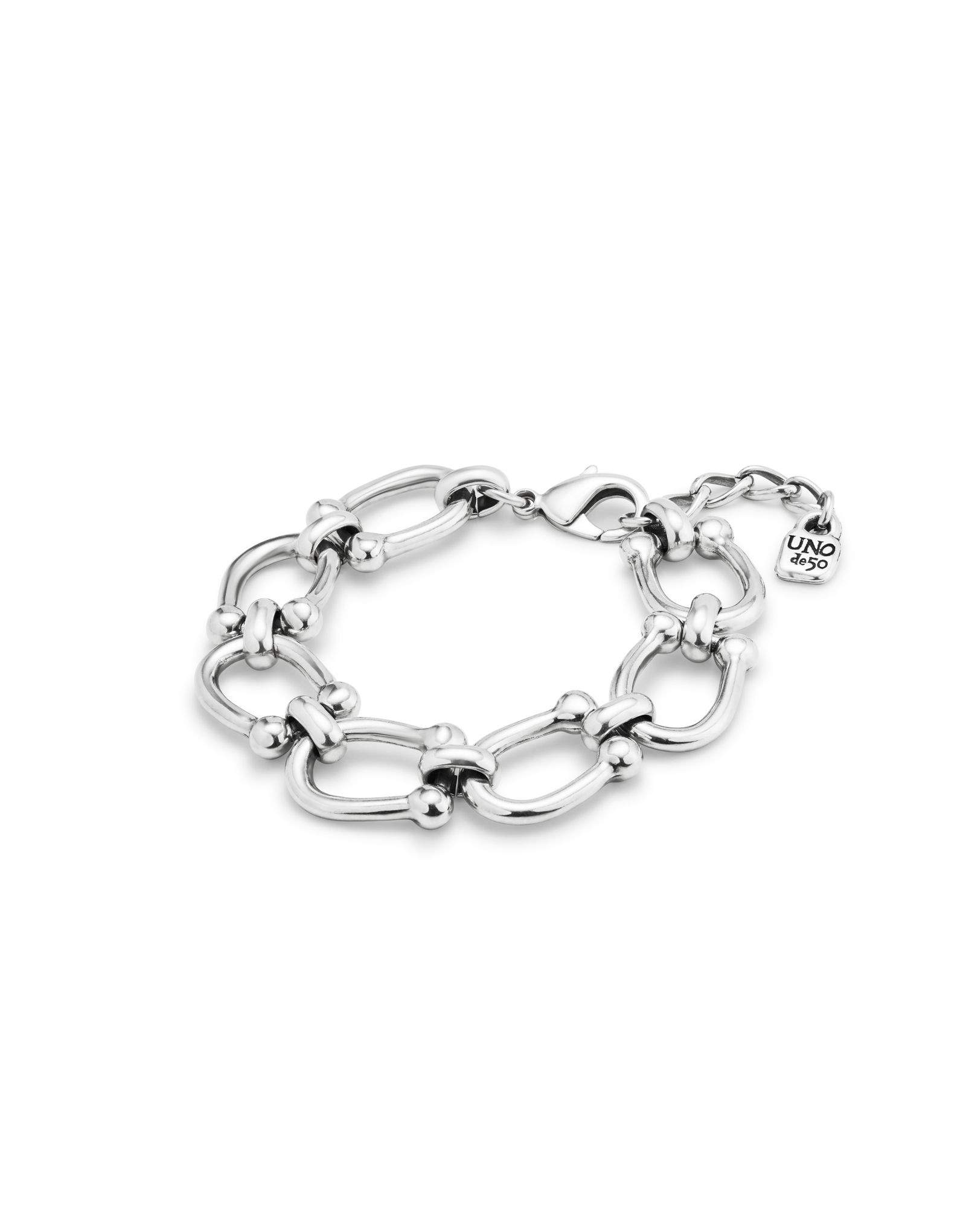 Bracelet plaqué or 18 carats avec maillons ovales moyens, Argent, large image number null