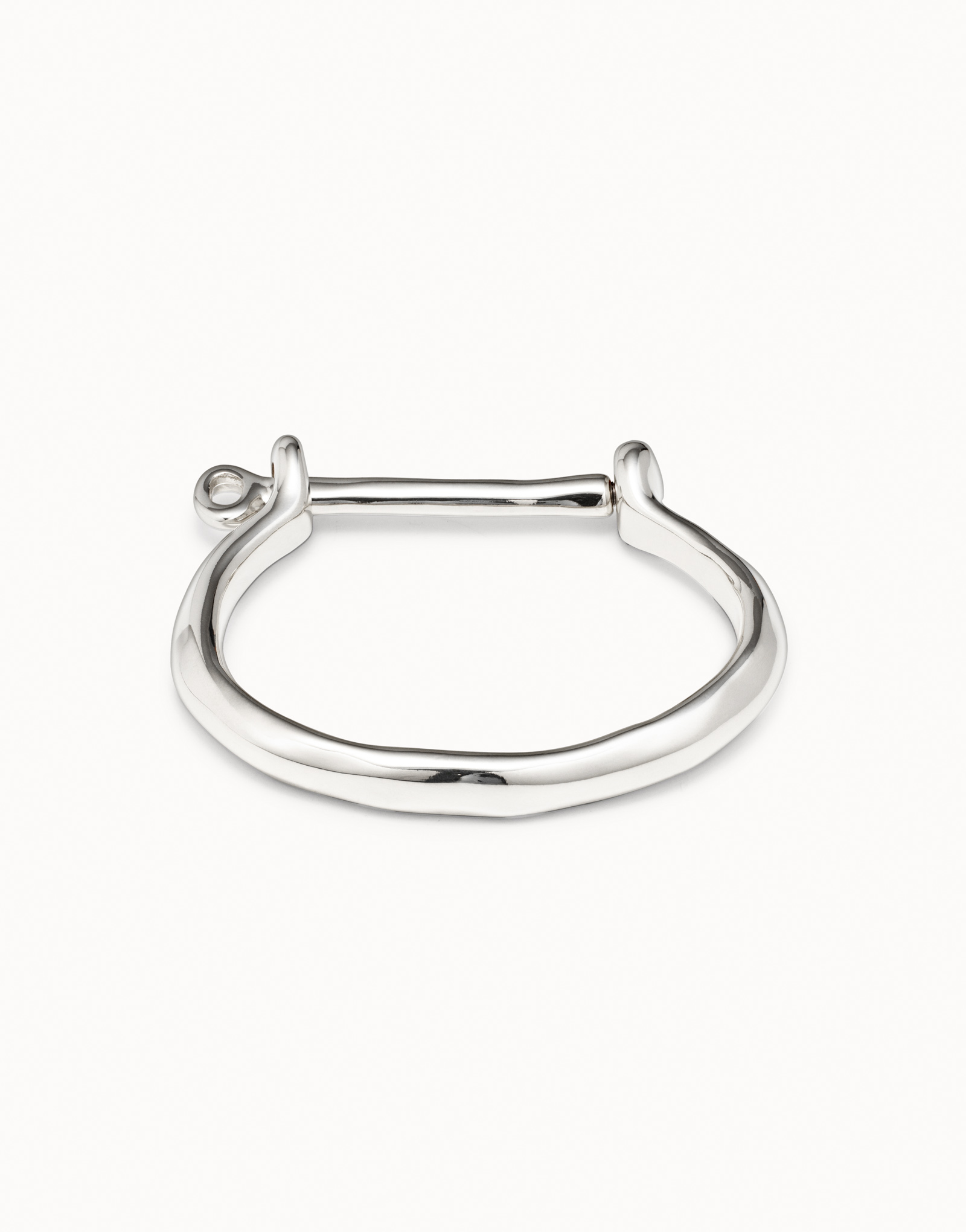Sterling silver-plated leather bracelet, Silver, large image number null