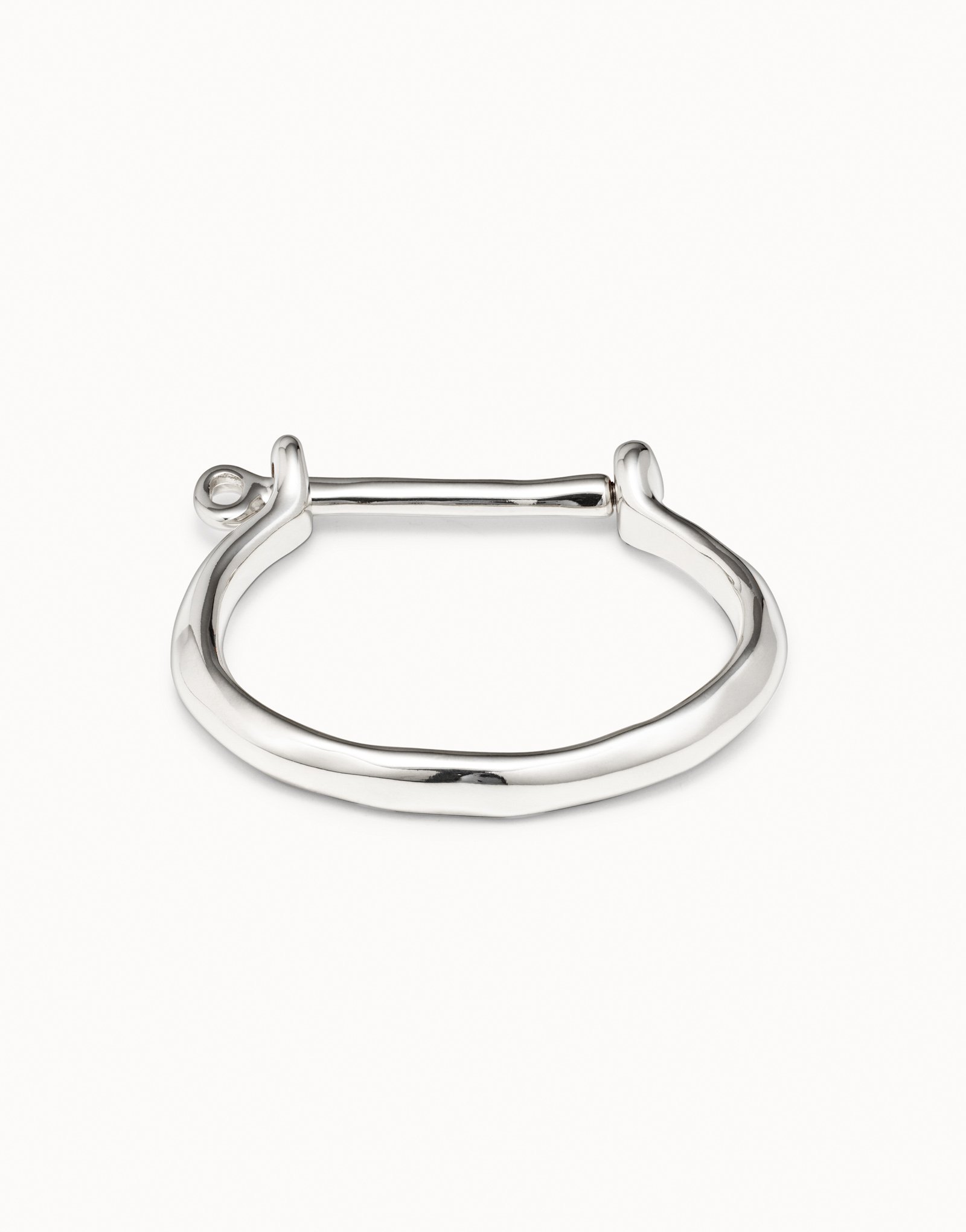 Bracelet en cuir et plaqué argent, Argent, large image number null