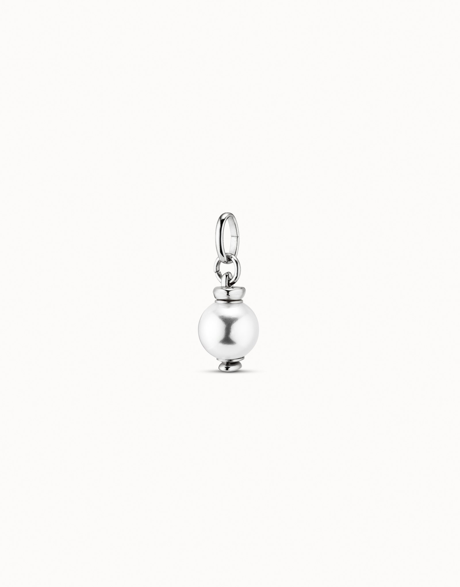 Charm placcato argento Sterling con perla bianca, Argent, large image number null