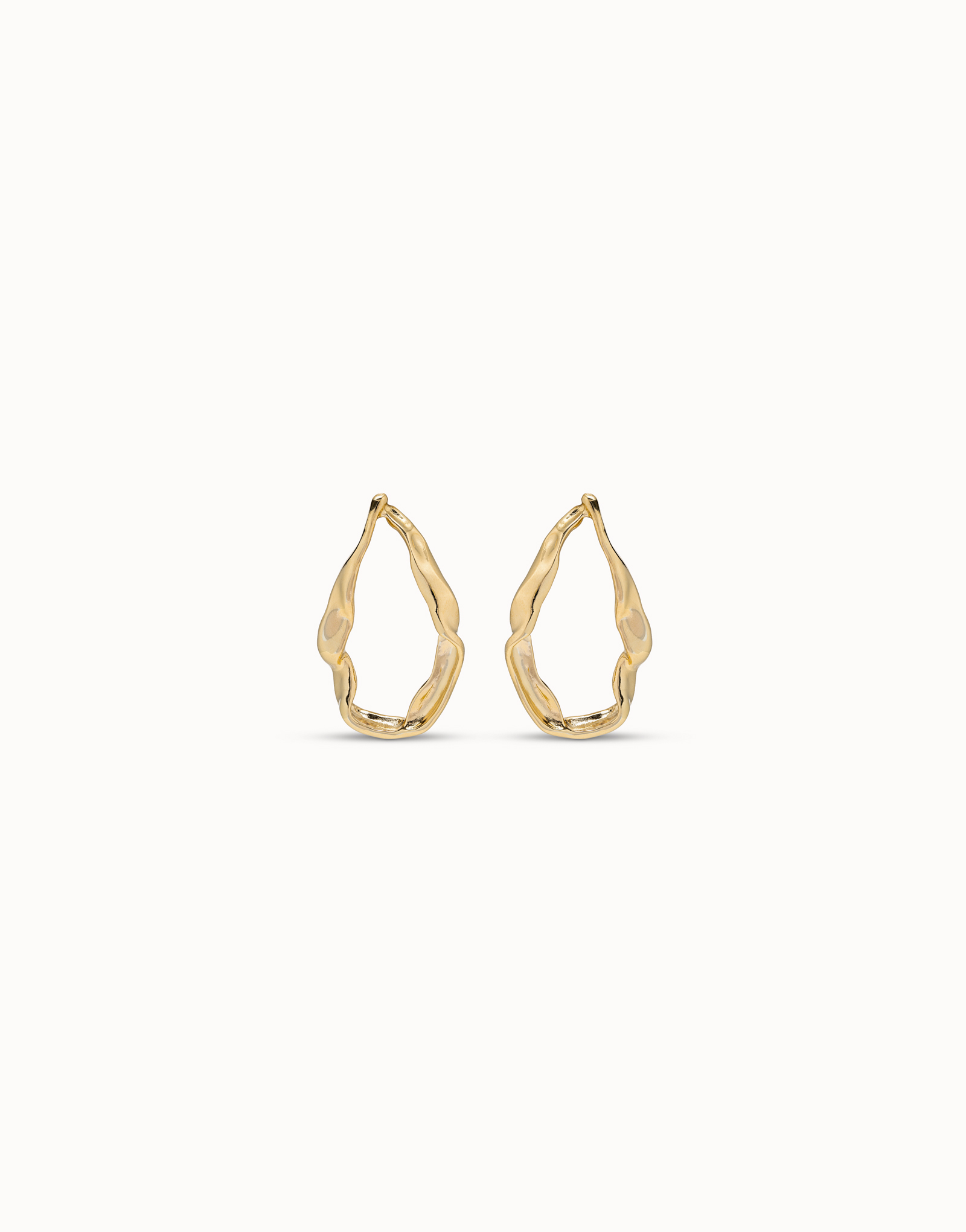 18K gold-plated maxi link earrings, Golden, large image number null