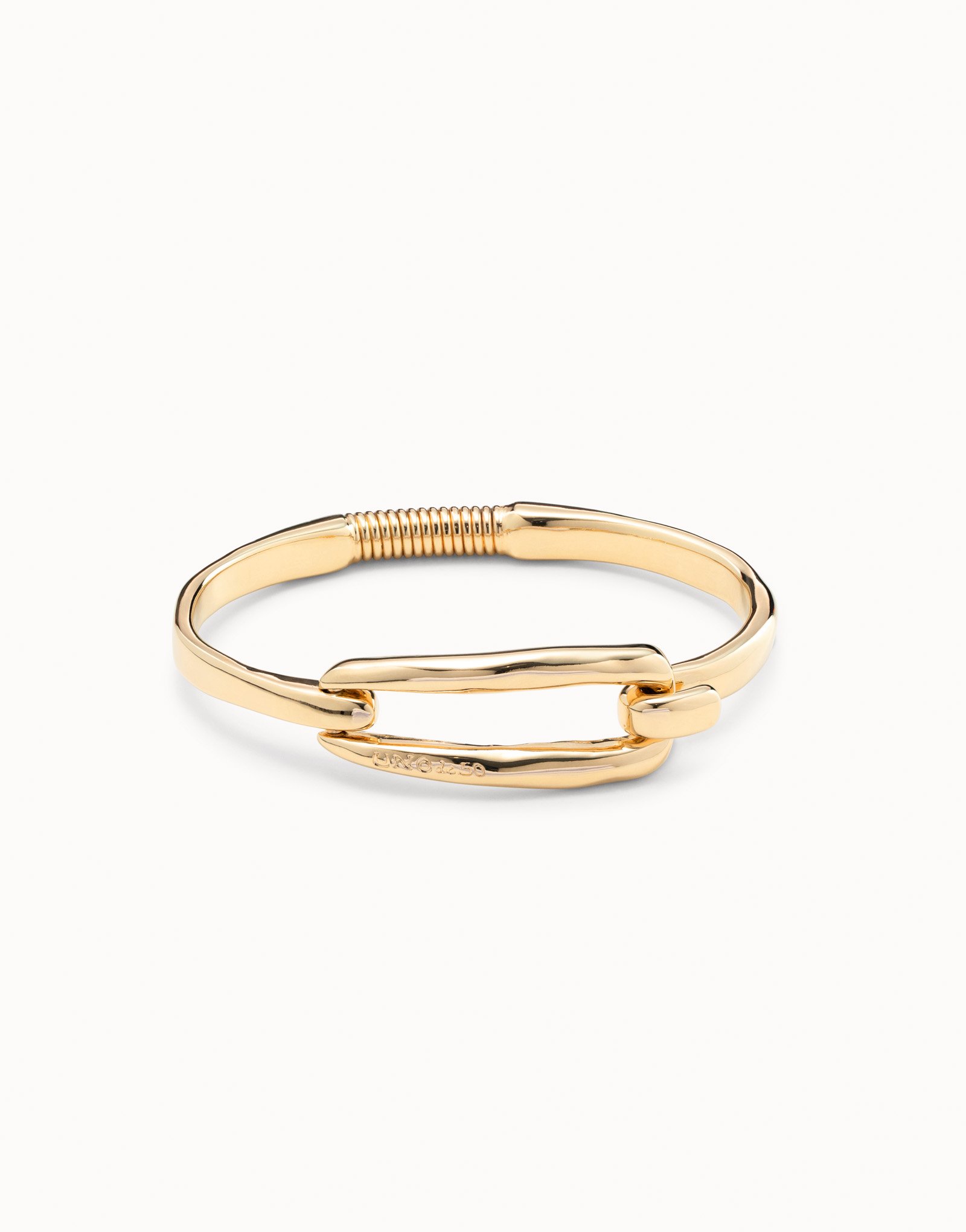 18K gold-plated buckle bracelet, Golden, large image number null