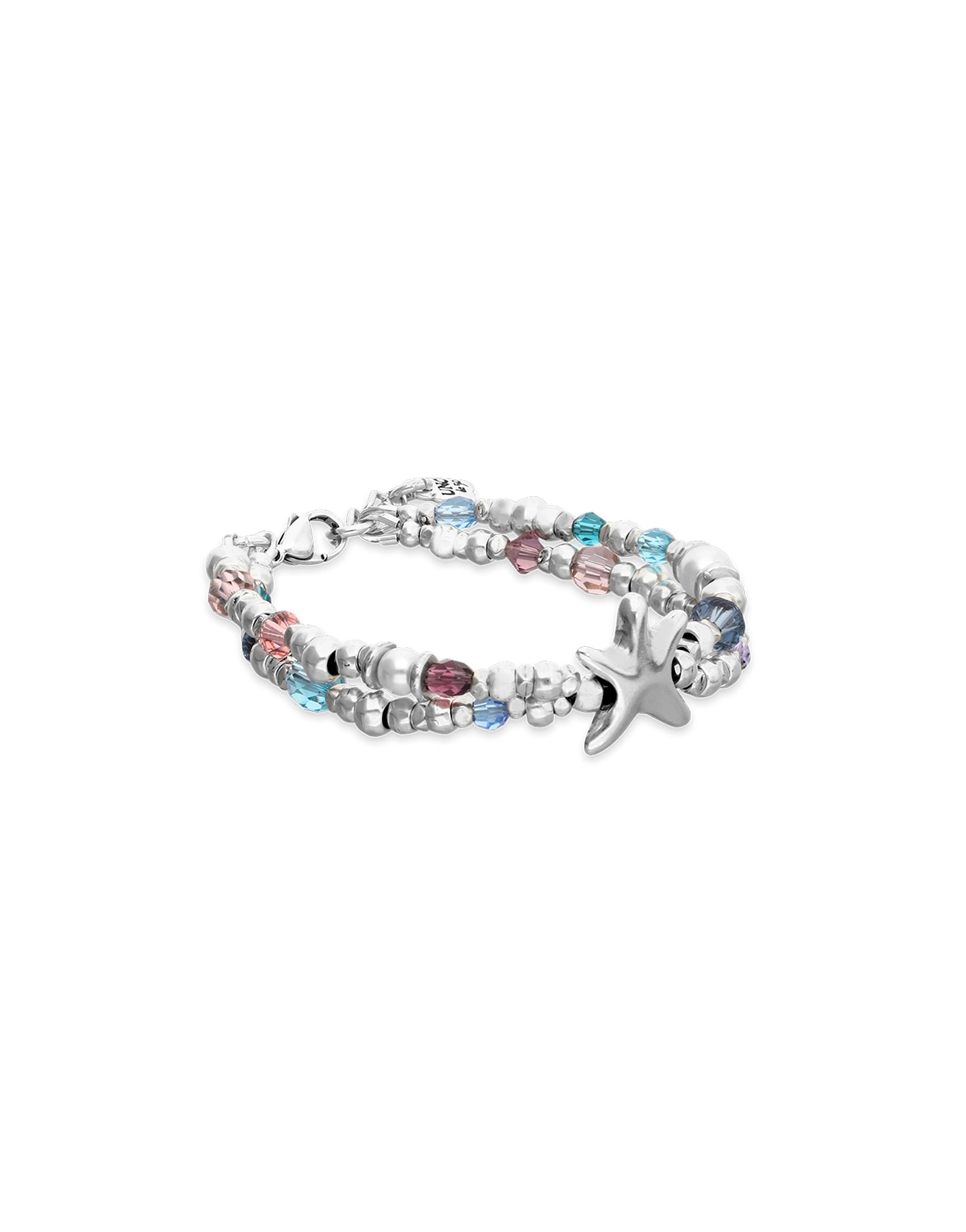 Elastic bracelet with crystals and starfish