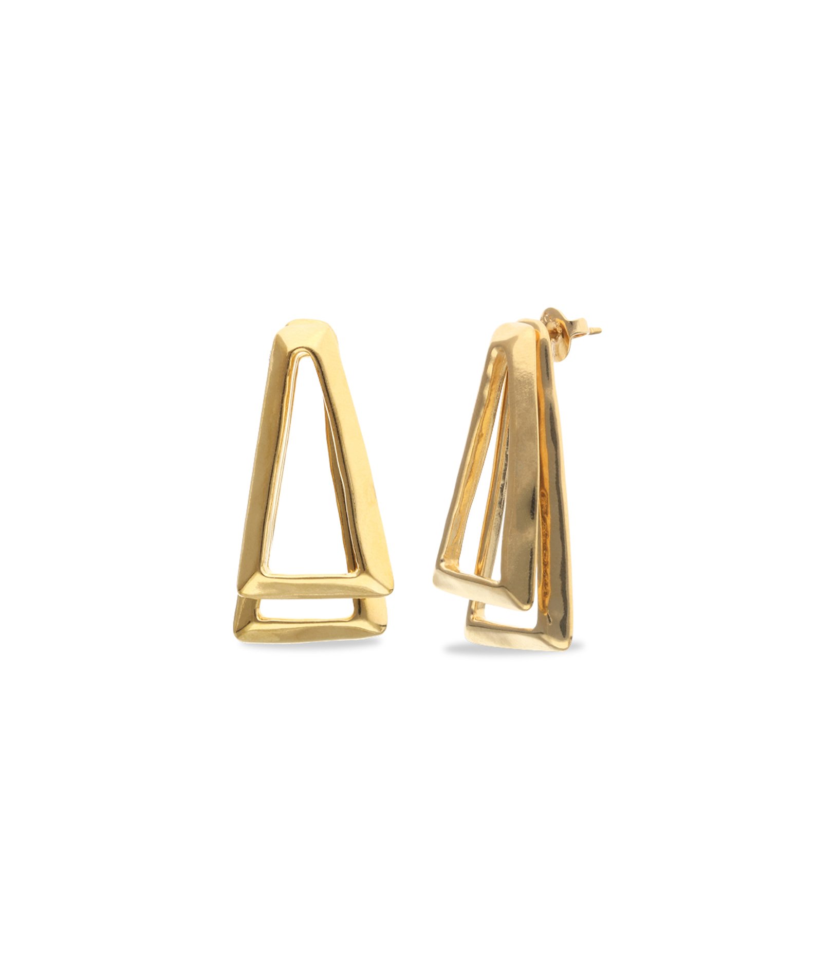 Double triangular earrings