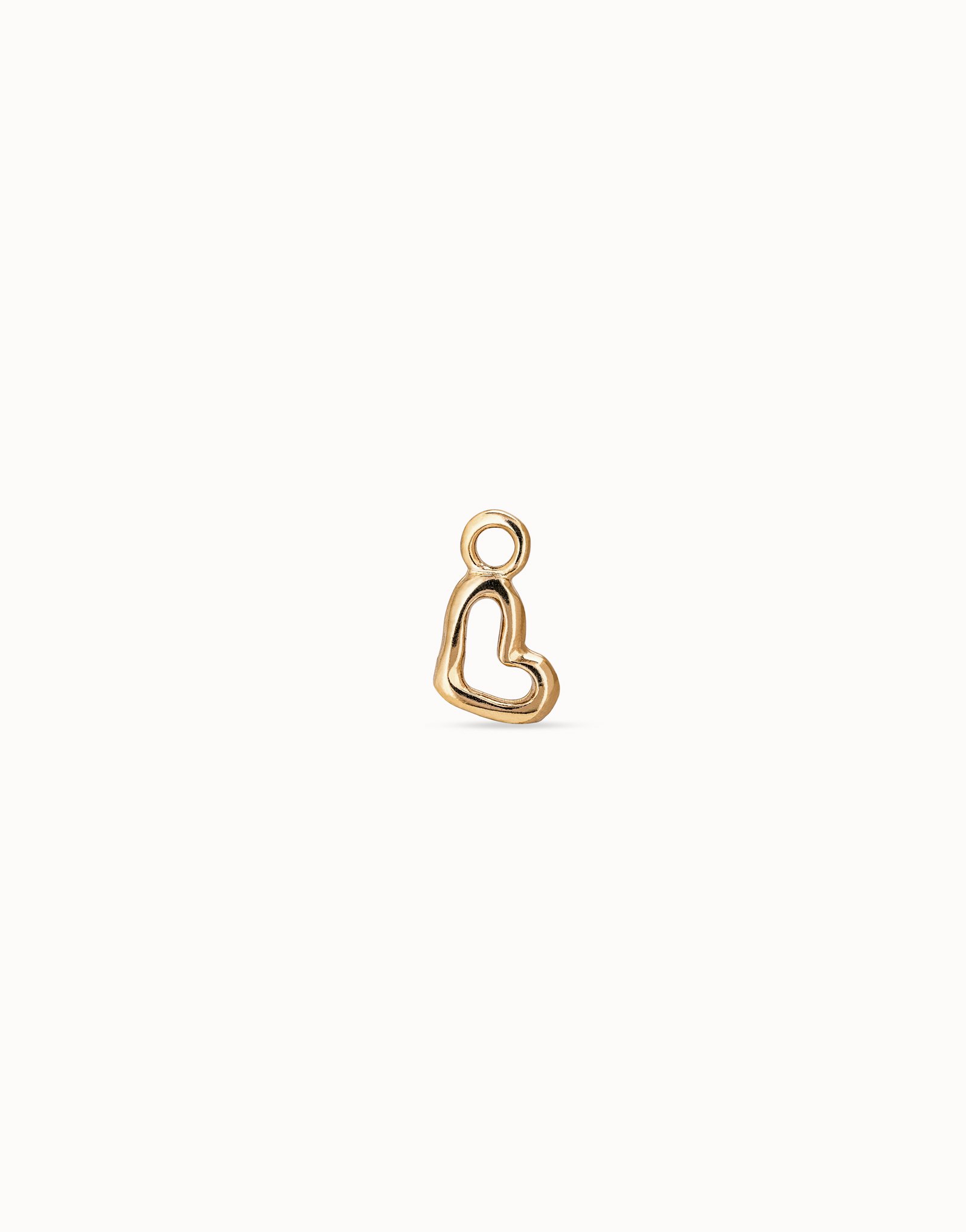 18K gold-plated heart piercing charm, Golden, large image number null