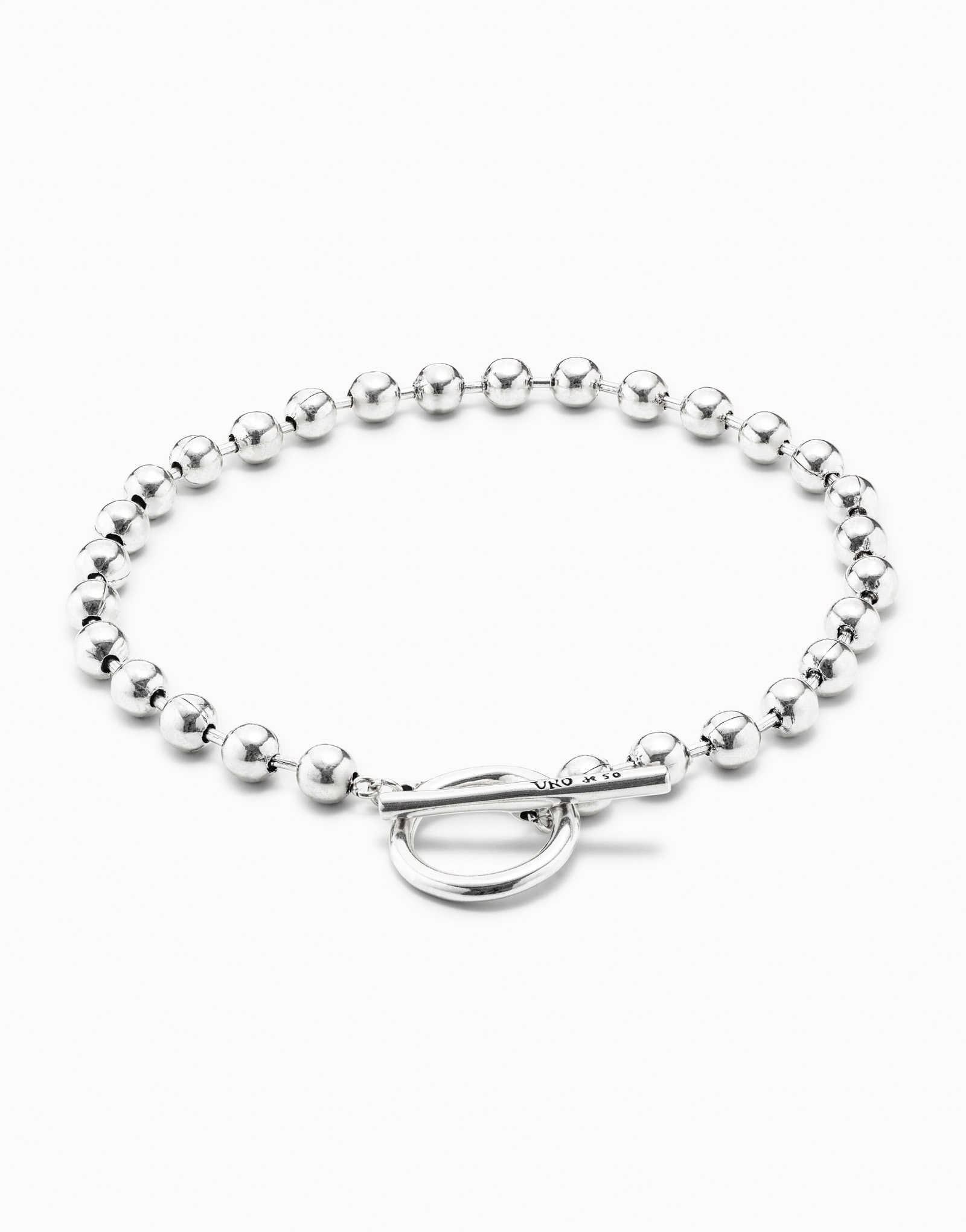 Sterling silver-plated short chain necklace, Silver, large image number null