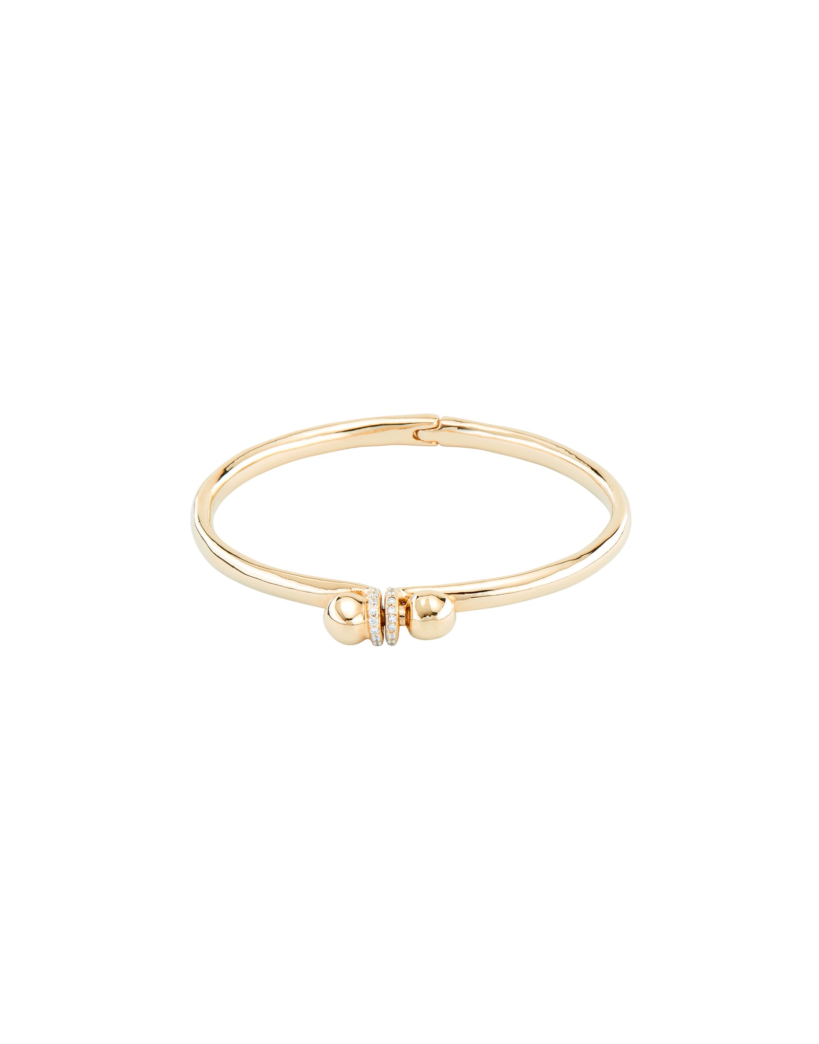 Pulsera r&iacute;gida ba&ntilde;ada en oro con topacios