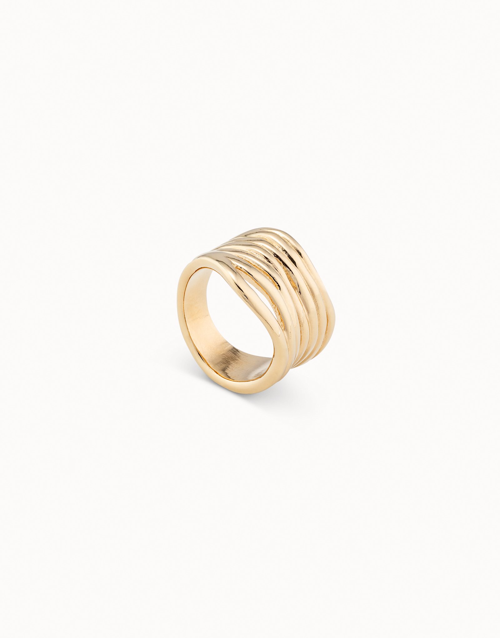 18K gold-plated handmade ring, Golden, large image number null