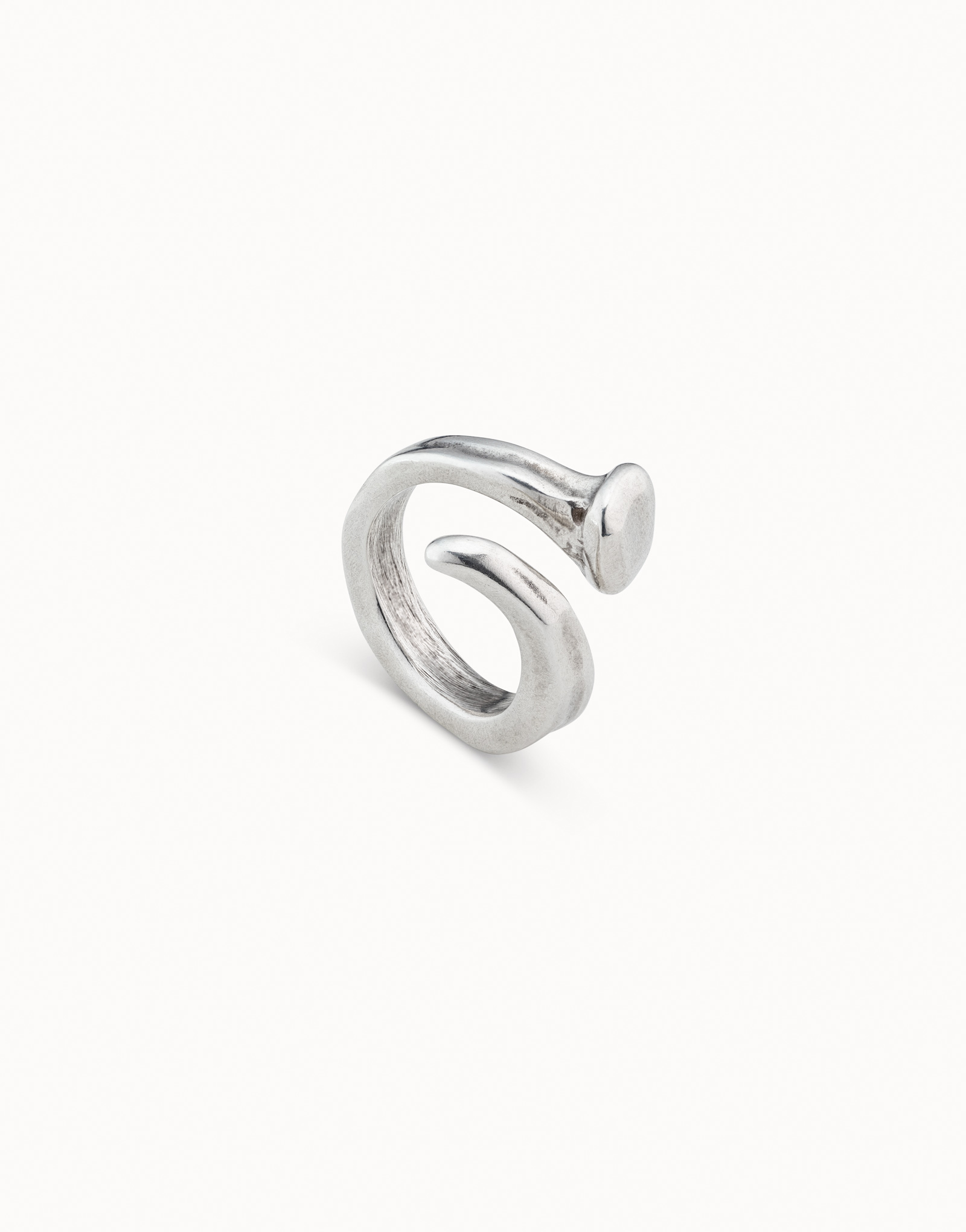 Anello a forma di chiodo placcato argento Sterling, Argent, large image number null