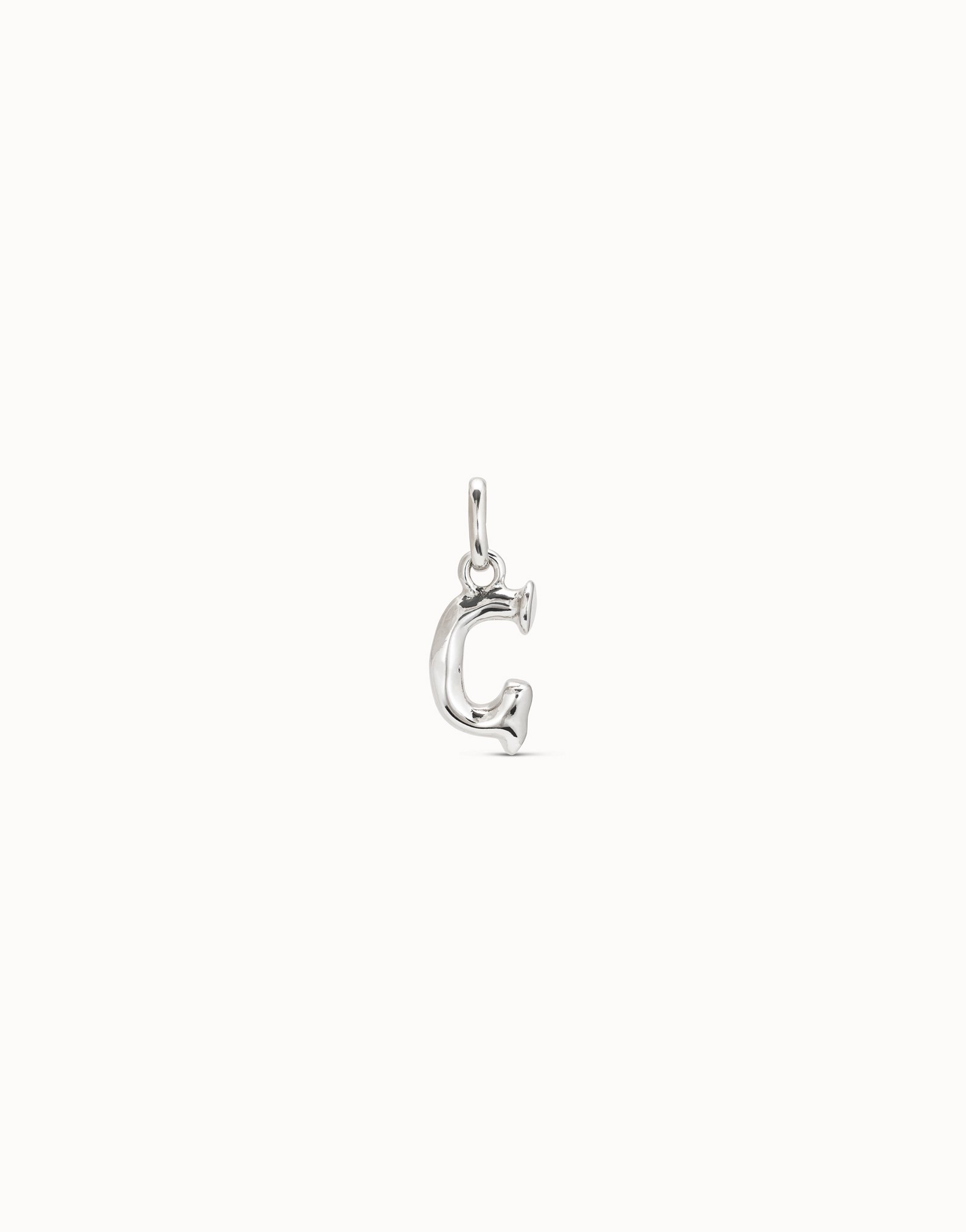 Sterling silver-plated letter G charm, Silver, large image number null