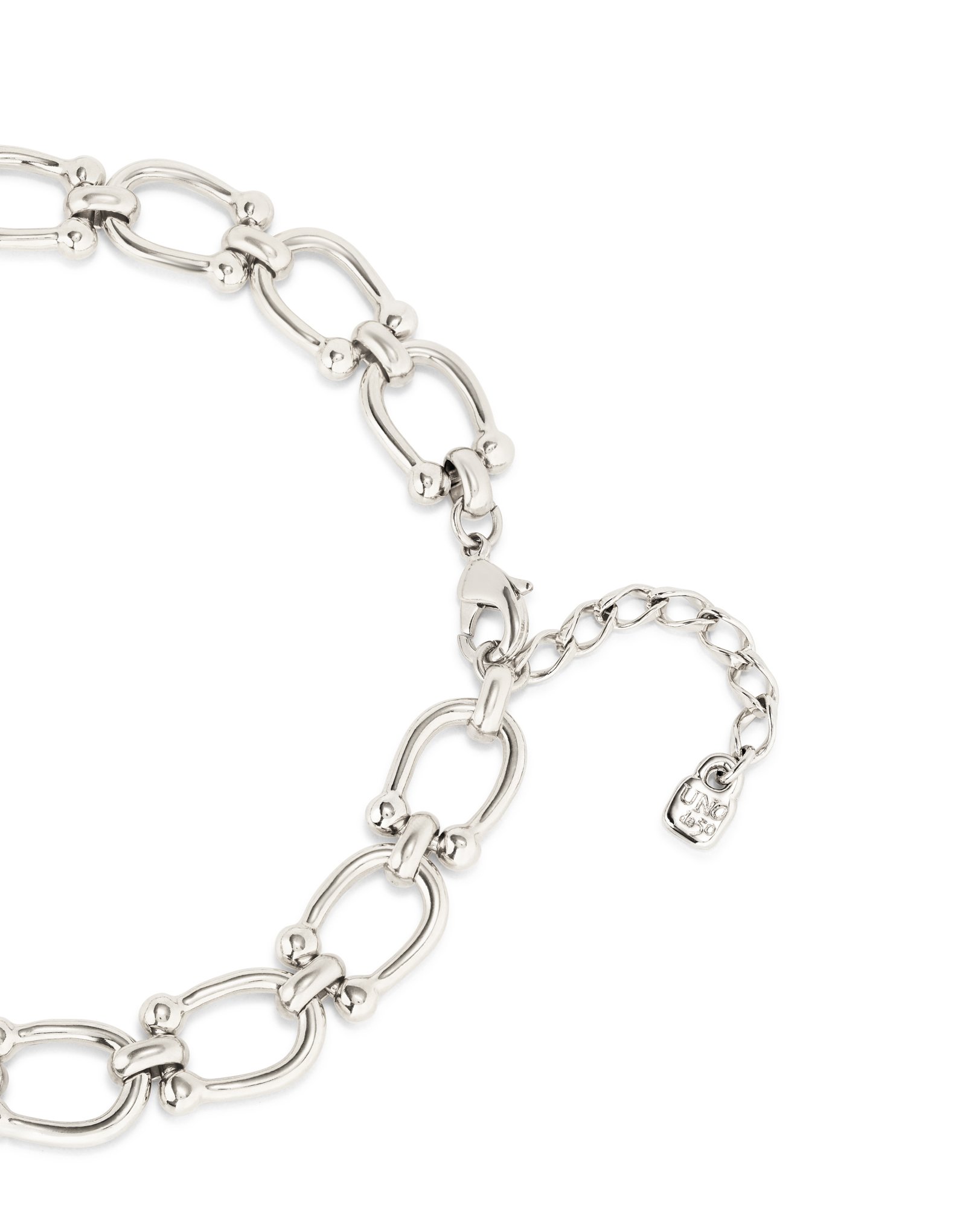 Silver-plated necklace with medium sized links, Silver, large image number null