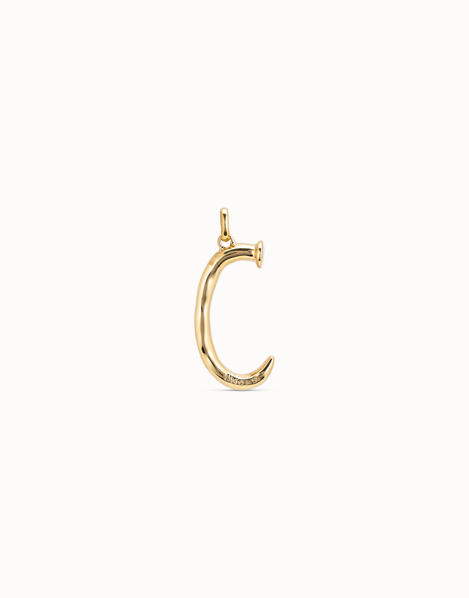 18K gold-plated letter C pendant, Golden, large image number null