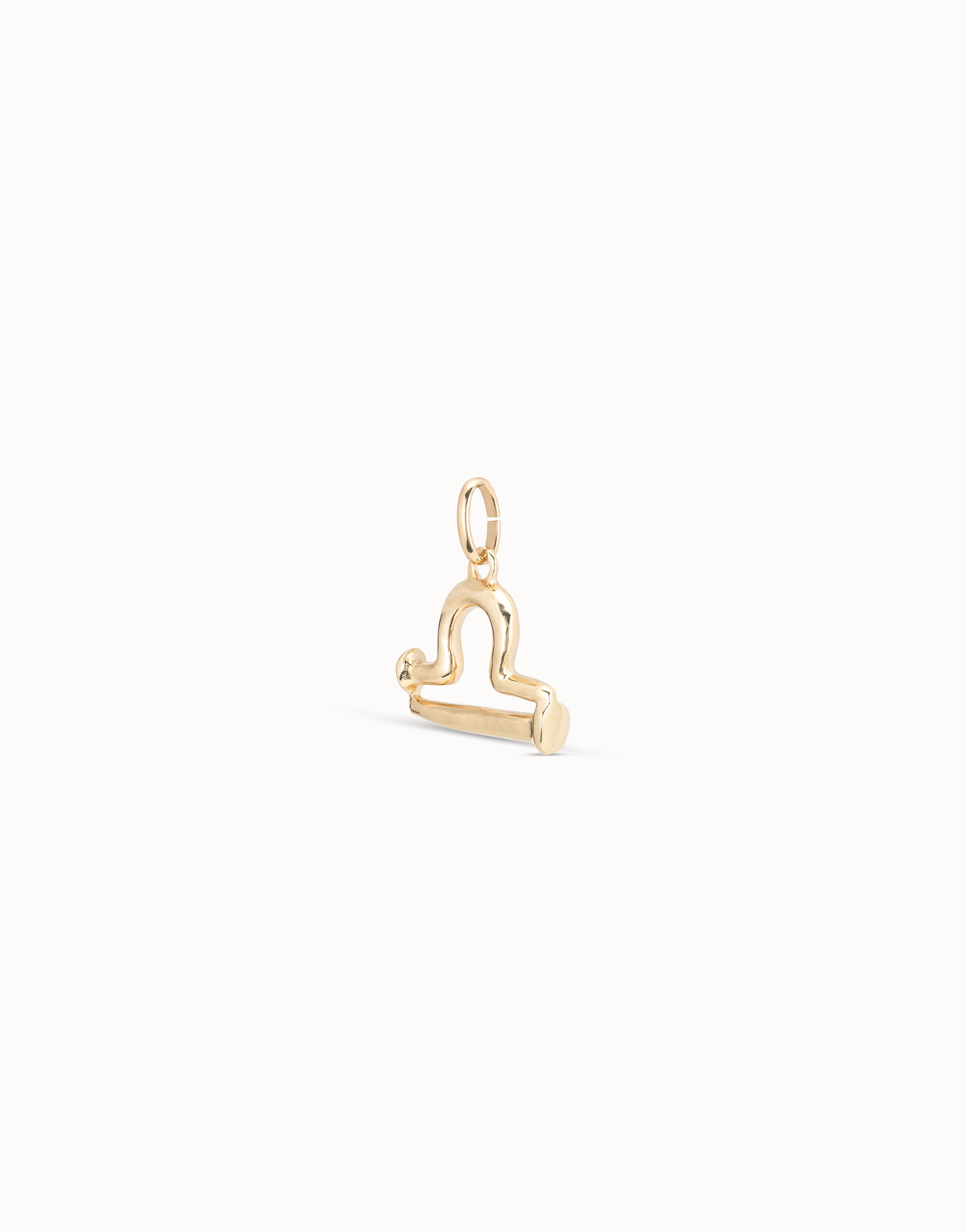18K gold-plated Libra shaped charm, Golden, large image number null