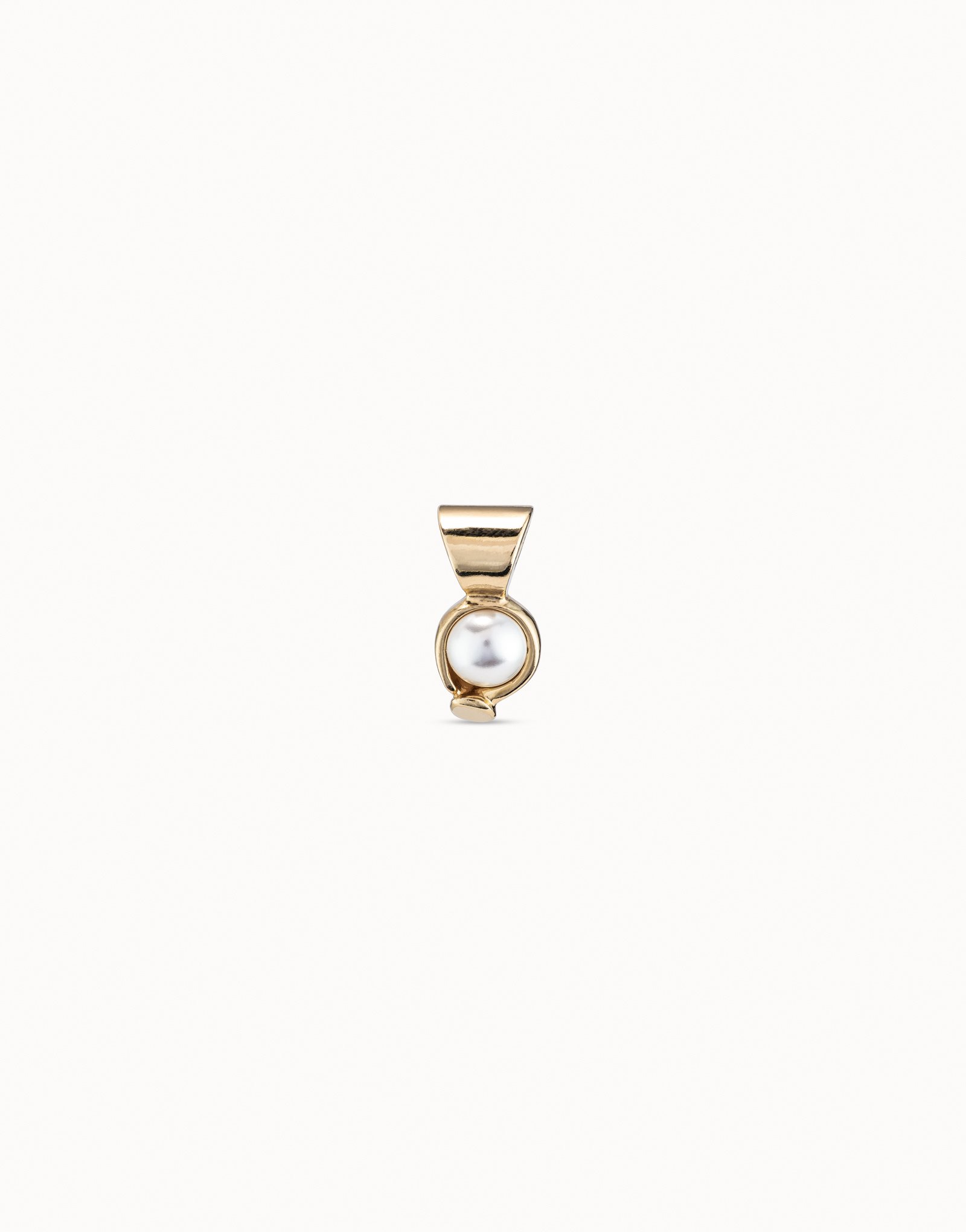 Charm placcato oro 18k con perla, Dorado, large image number null