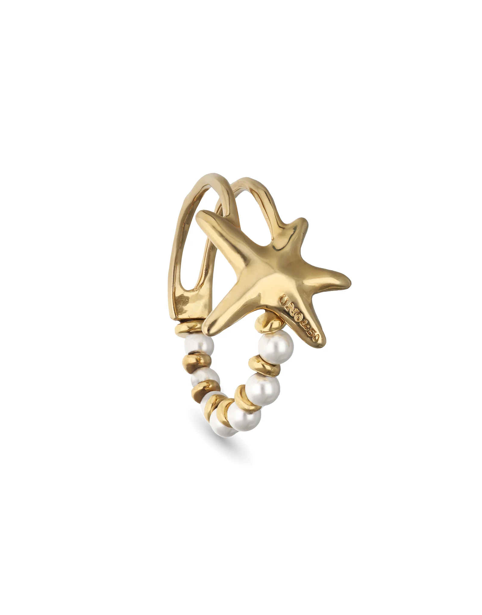 Bracelet with pearls and starfish