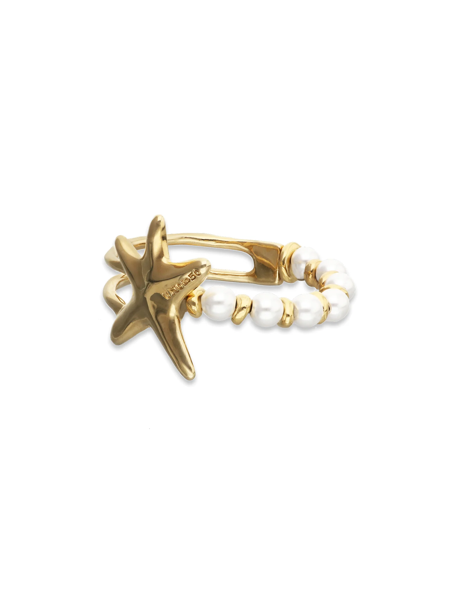 Bracelet with pearls and starfish