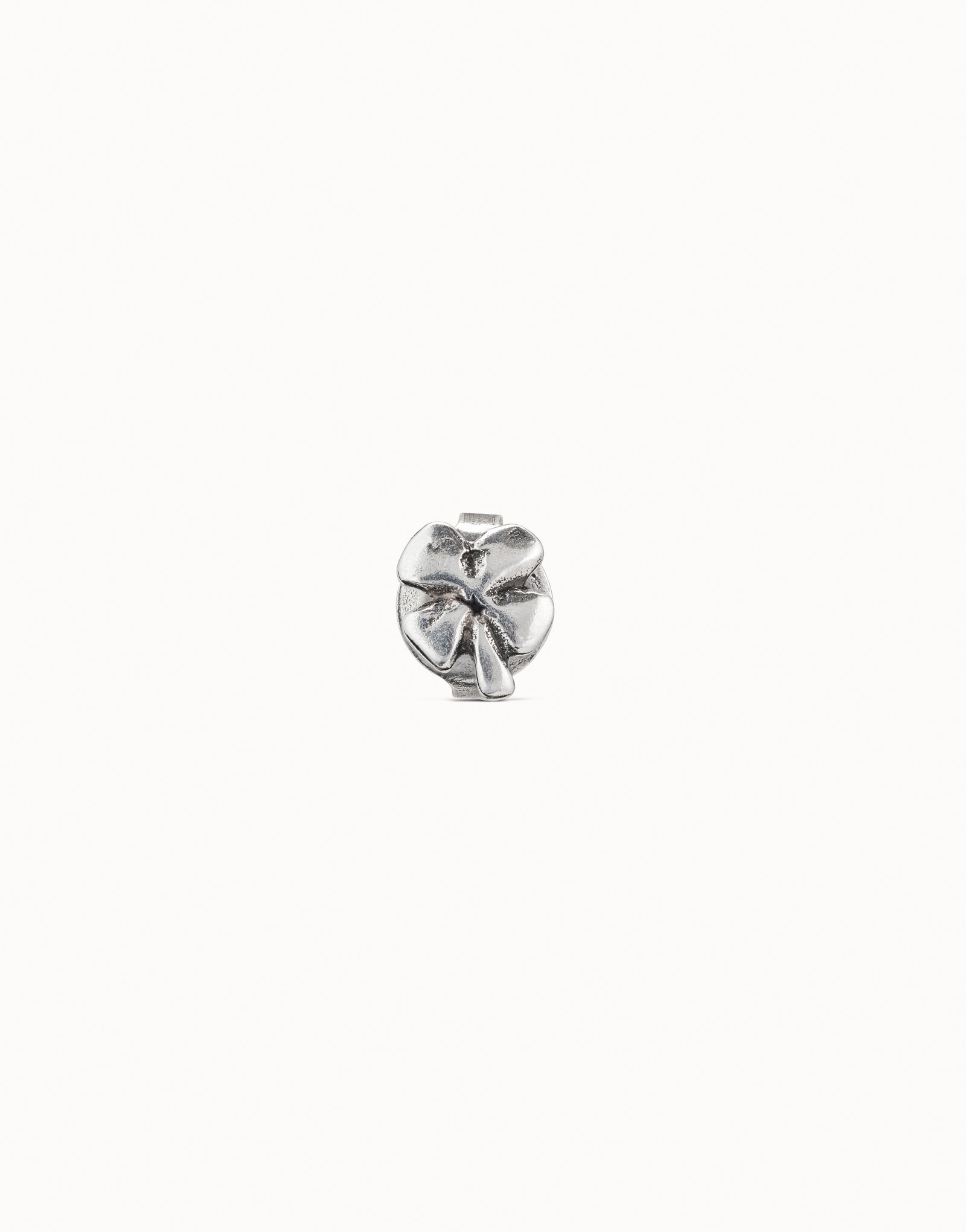 Sterling silver-plated clover piercing, Silver, large image number null