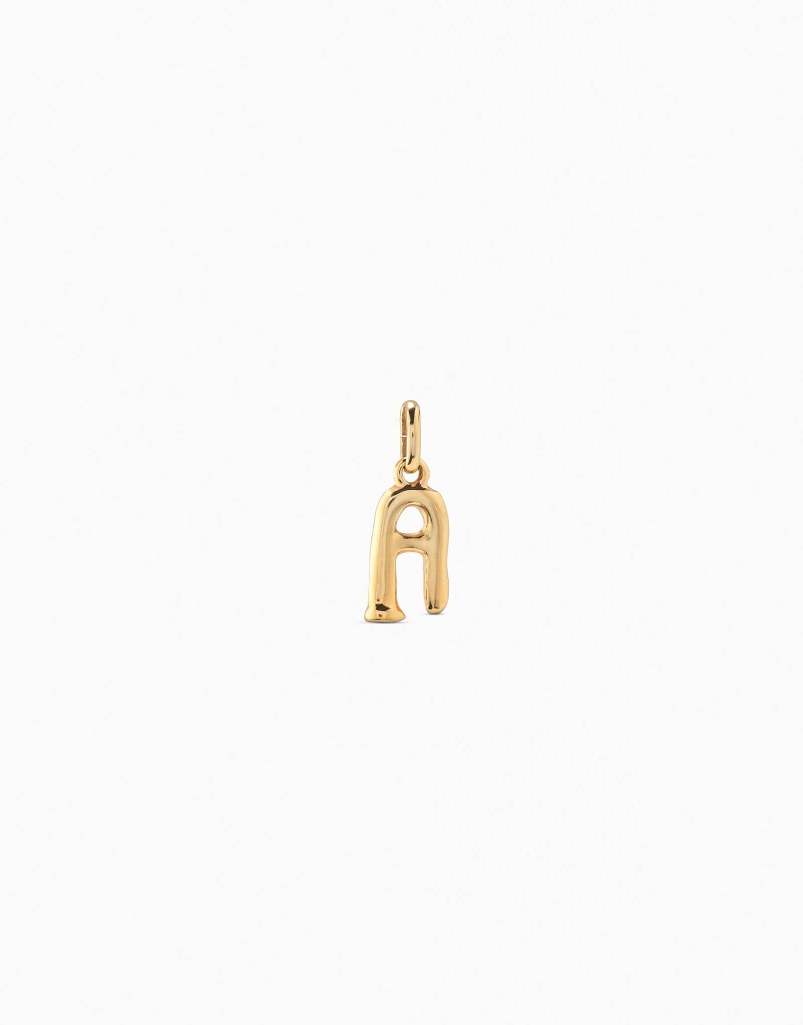 Charm placcato oro 18k a forma di lettera A, Dorado, large image number null