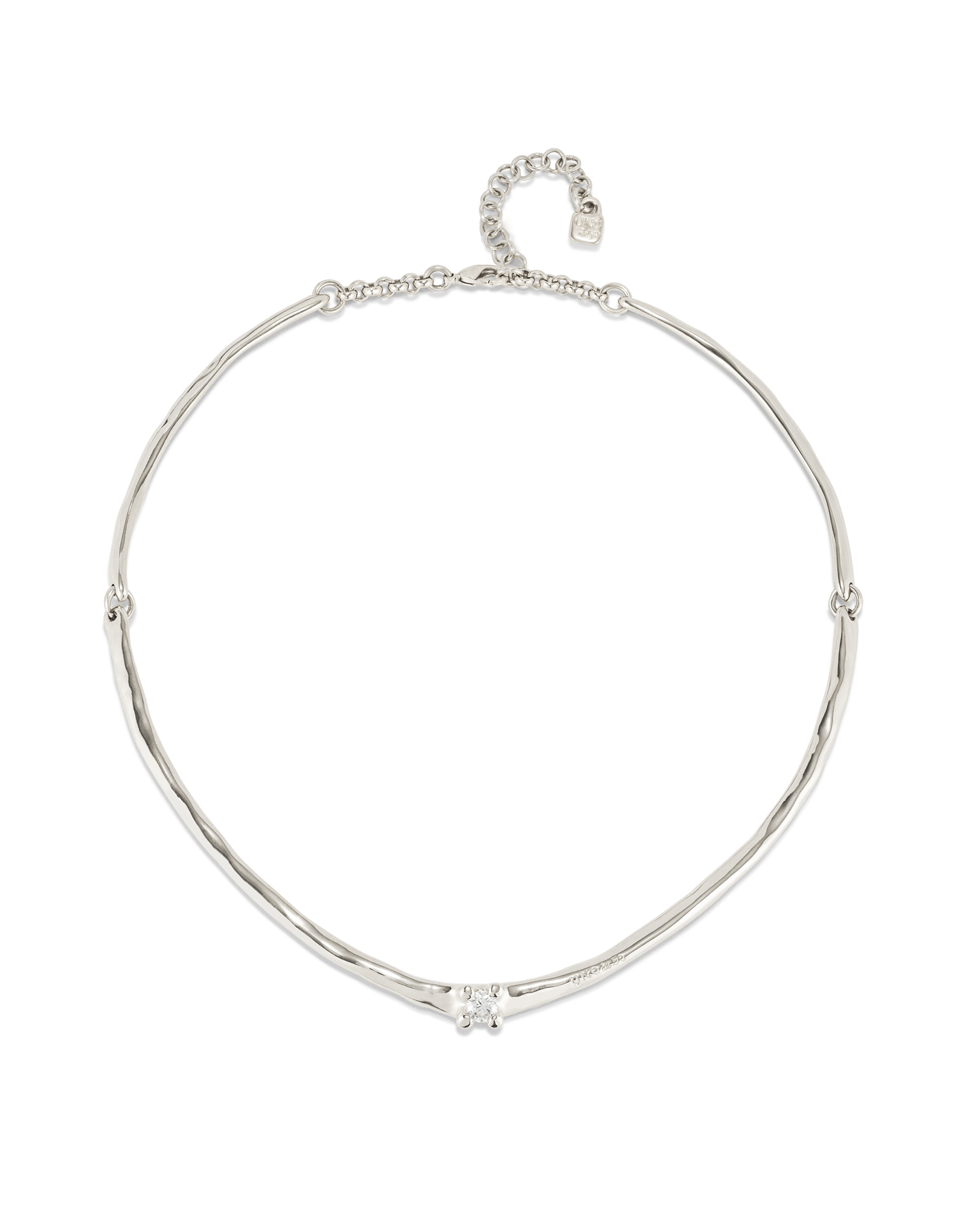 Uno De 50 Collana Con Due Cuori Regolabili: Catenina In Lega Placcata Argento, Gioiello Fatto A Mano, Design Originale E Sofisticato