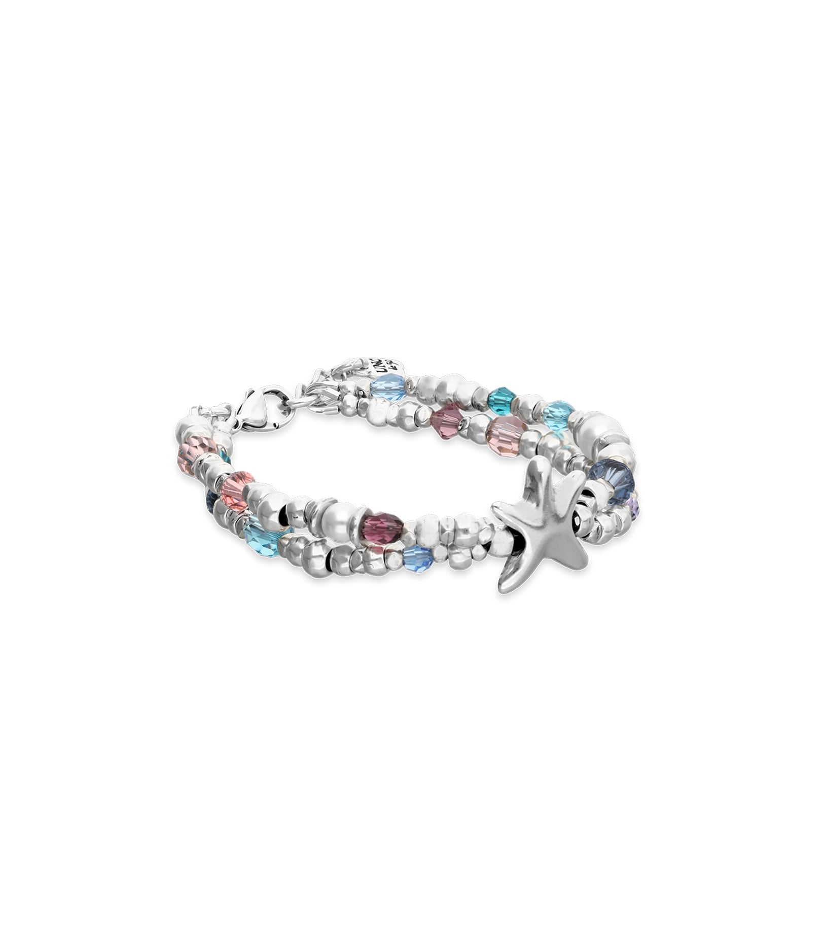 Elastic bracelet with crystals and starfish