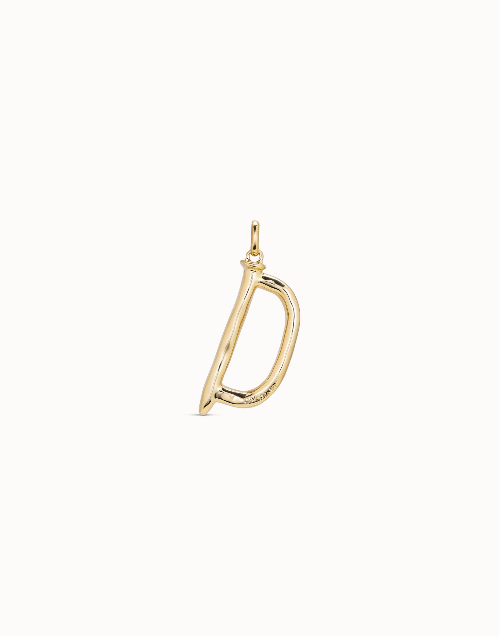 18K gold-plated letter D pendant, Golden, large image number null