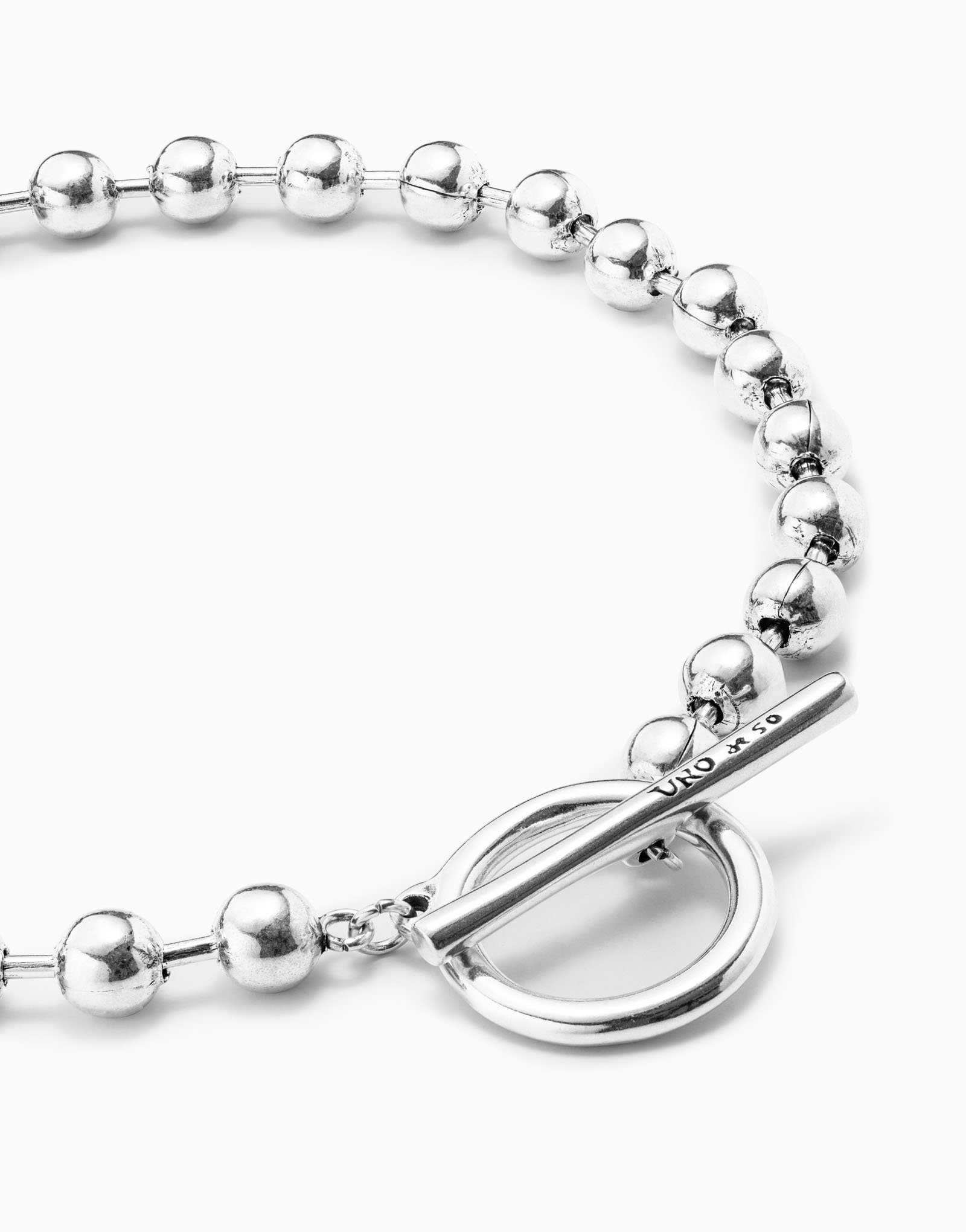 Sterling silver-plated short chain necklace, Silver, large image number null