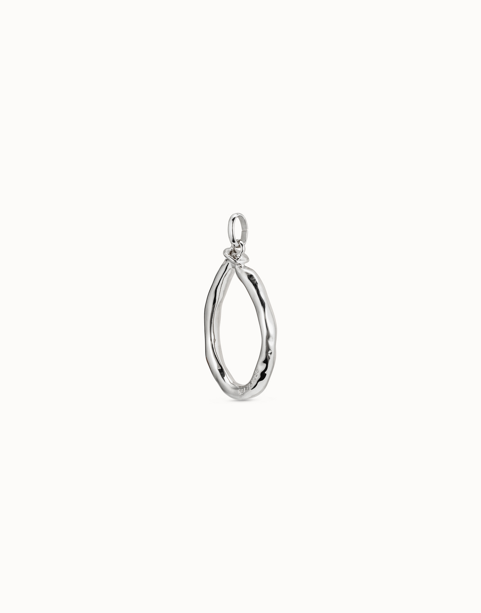 Sterling silver-plated letter O pendant, Silver, large image number null