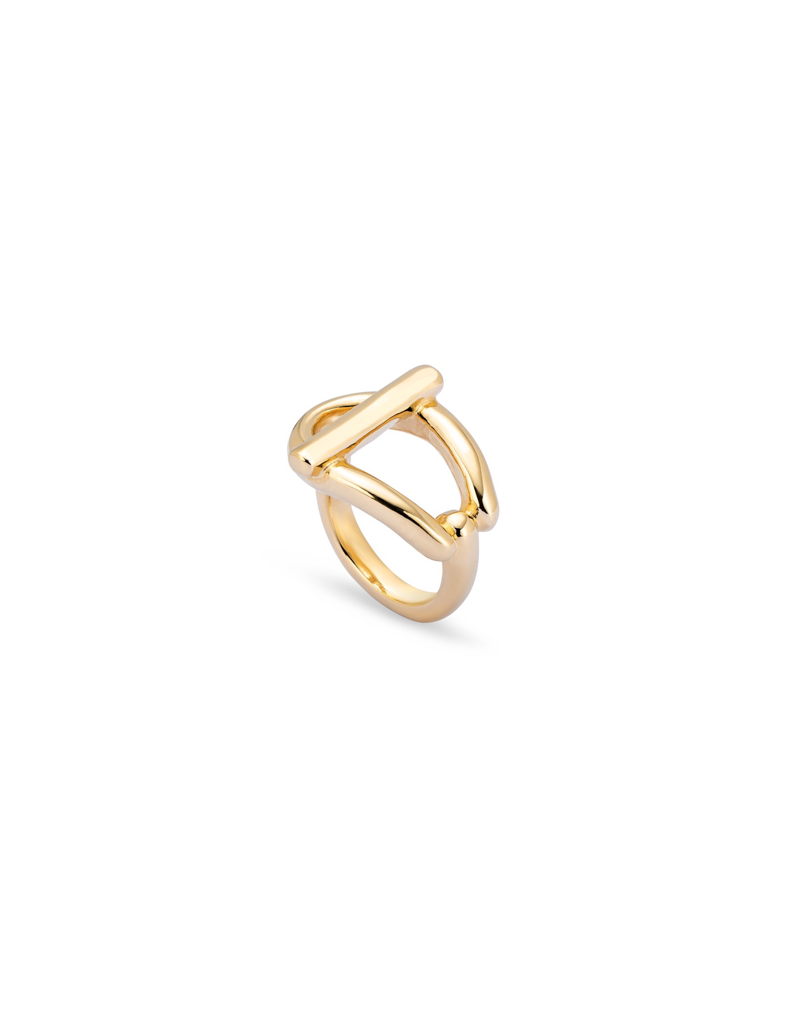 18K gold-plated ring, Golden, large image number null