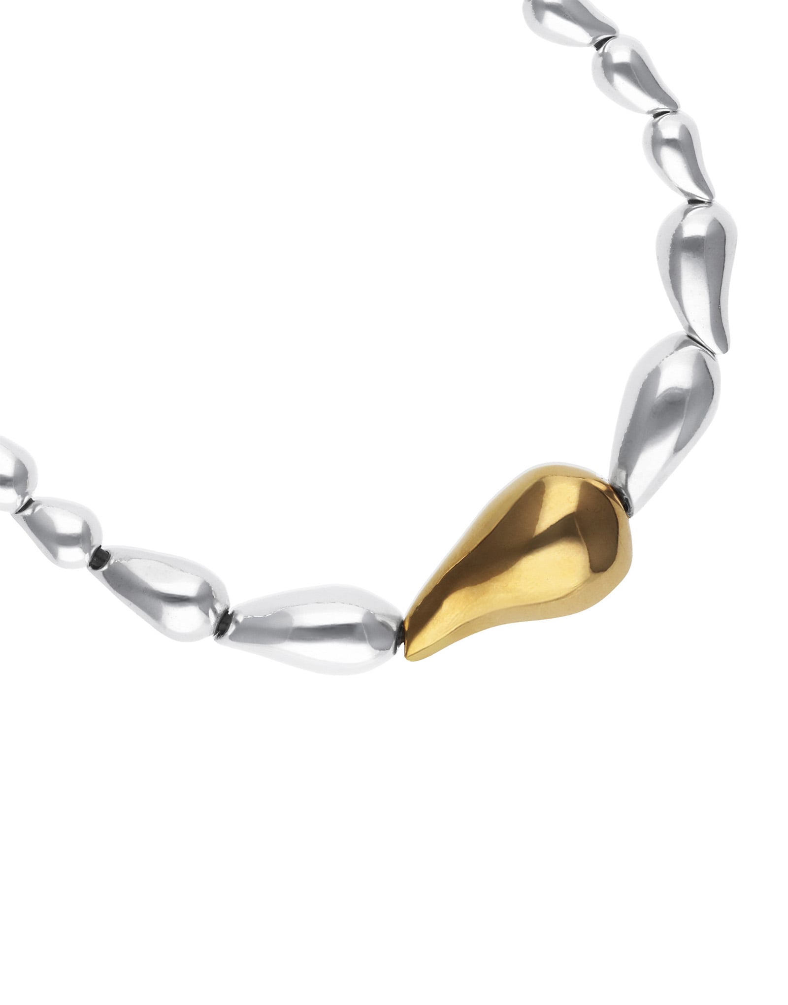 Necklace with linked drops