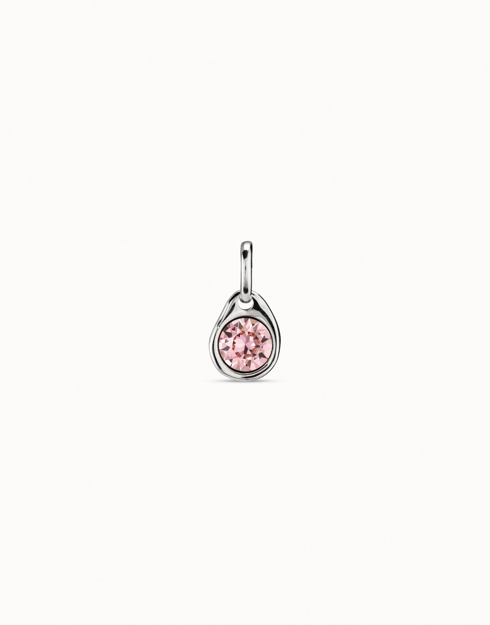 Charm placcato argento Sterling con cristallo rosa, Argent, large image number null