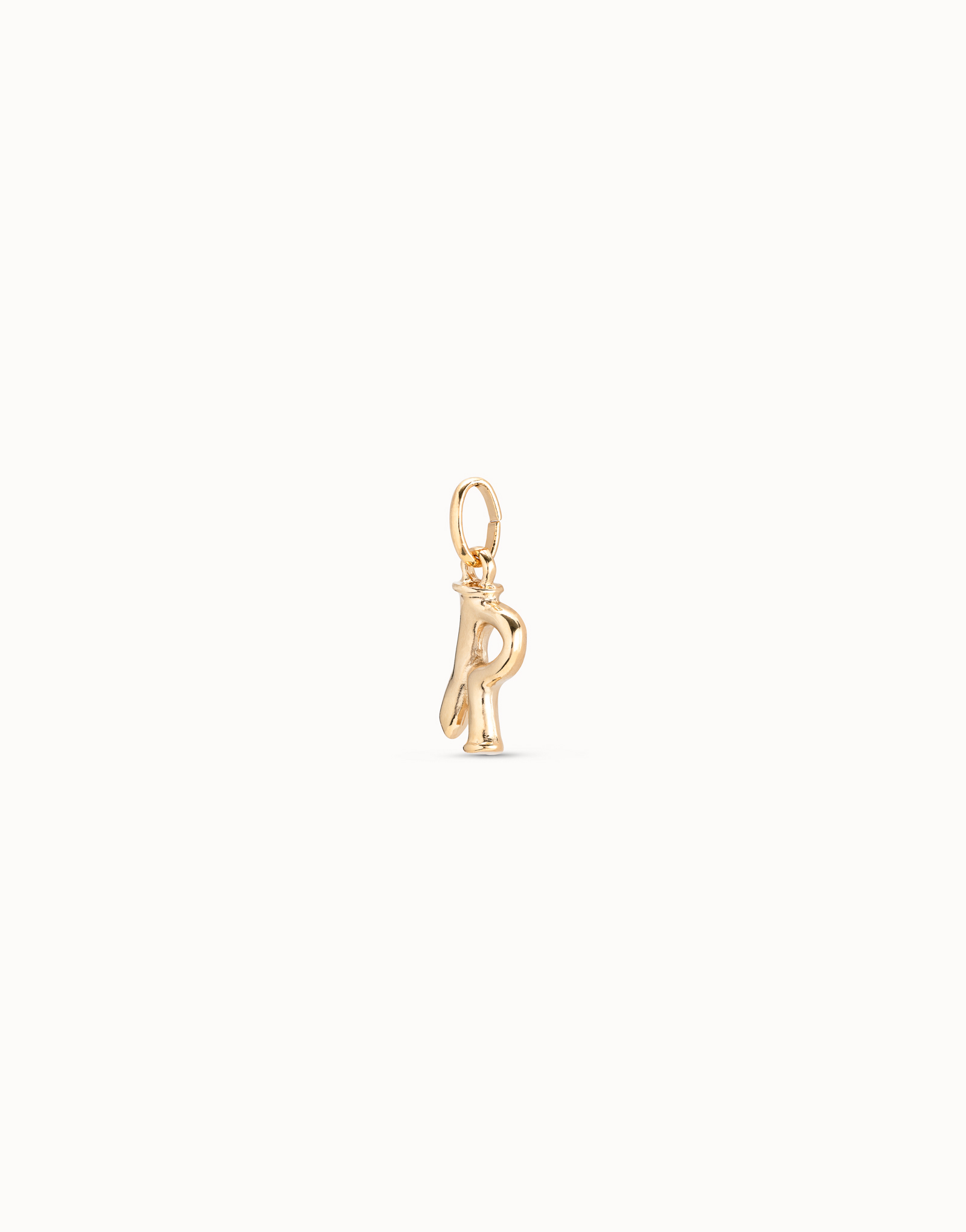 18K gold-plated letter R charm, Golden, large image number null