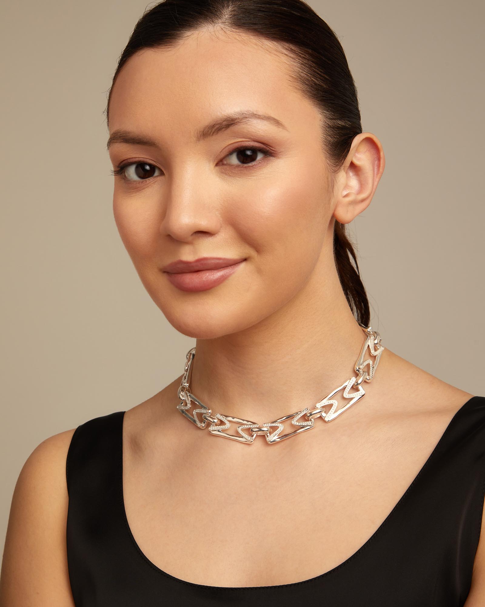 Sterling Silver plated Blue Necklace With Blue Crystals Double Chain sterling-silver-plated-blue-necklace-with-blue-crystals-double-chain