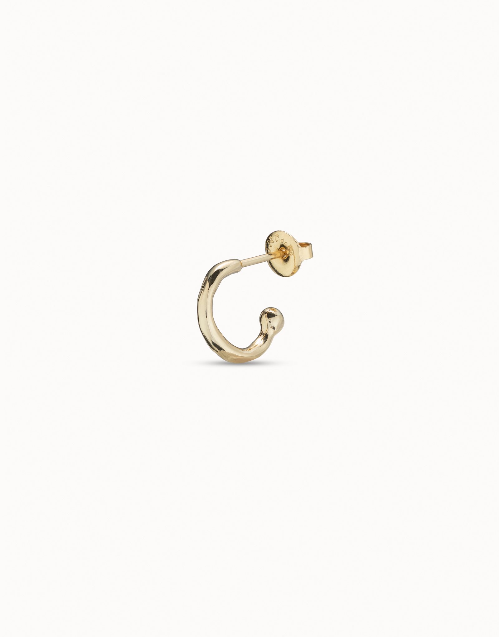 18K gold-plated hoop piercing, Golden, large image number null