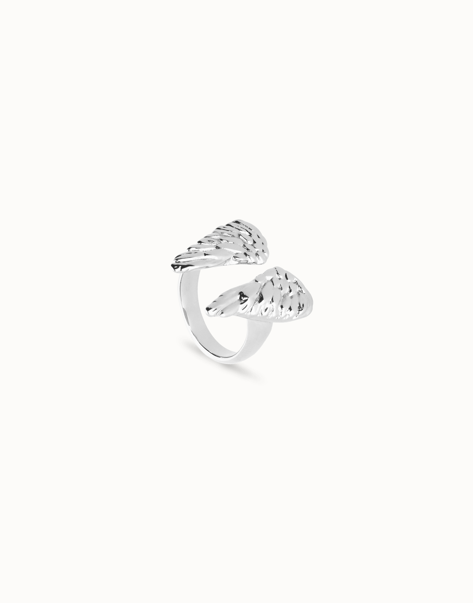 Ring with wing design, Silver, large thumbnail