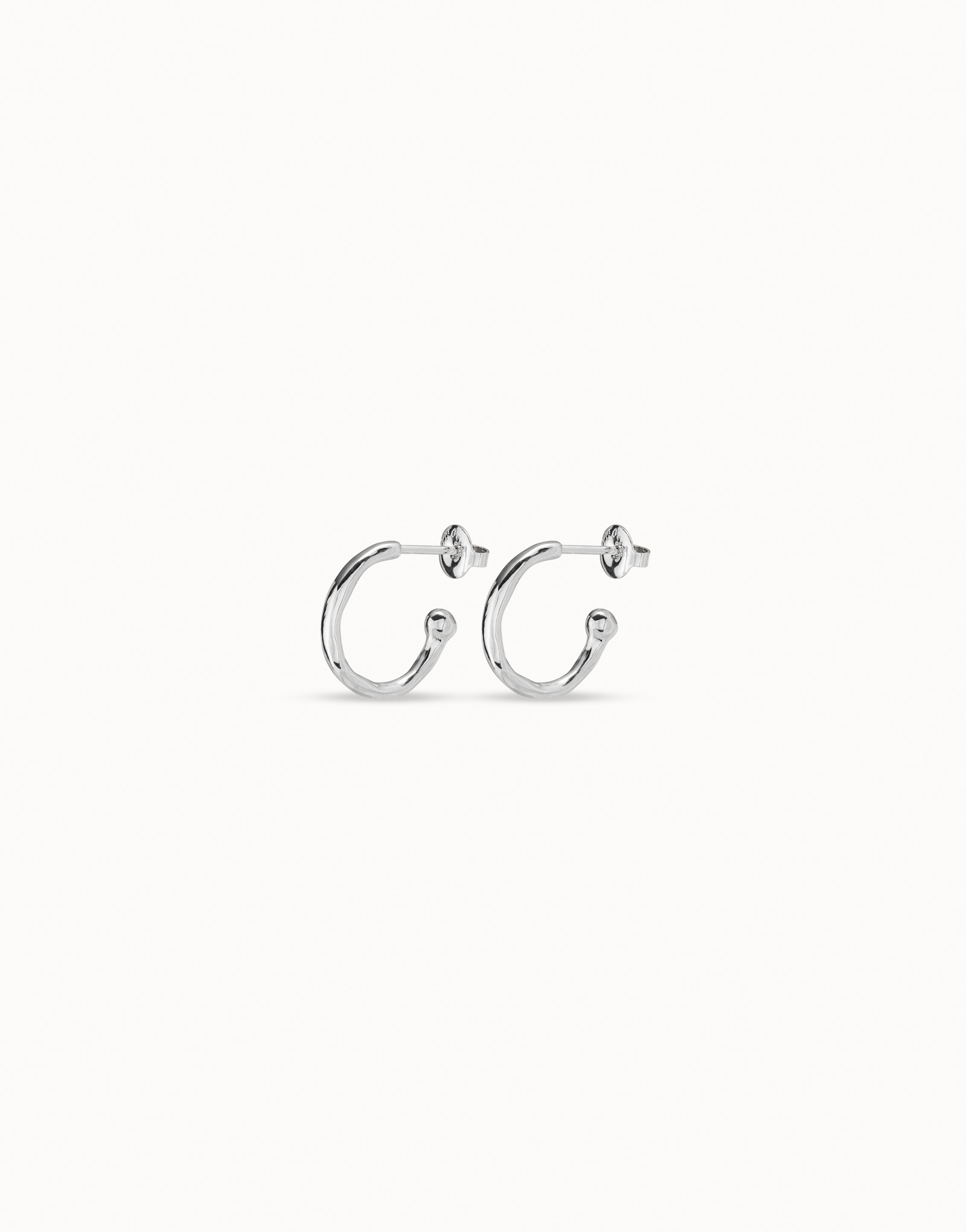 Orecchini a forma di cerchio placcati argento Sterling, Argent, large image number null