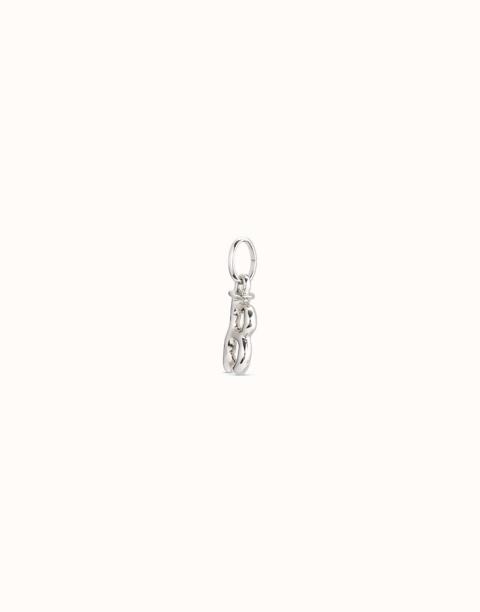 Charm placcato argento Sterling a forma di lettera B, Argent, large image number null