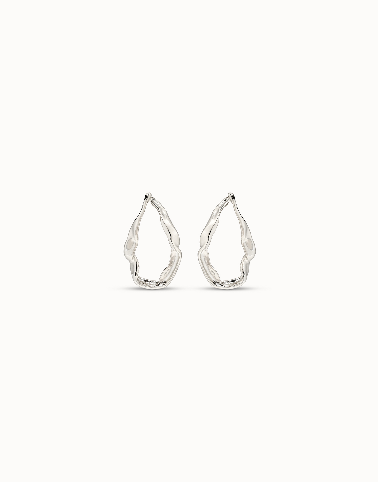 Boucles d’oreilles plaquées argent maxi avec maillons, Argent, large image number null