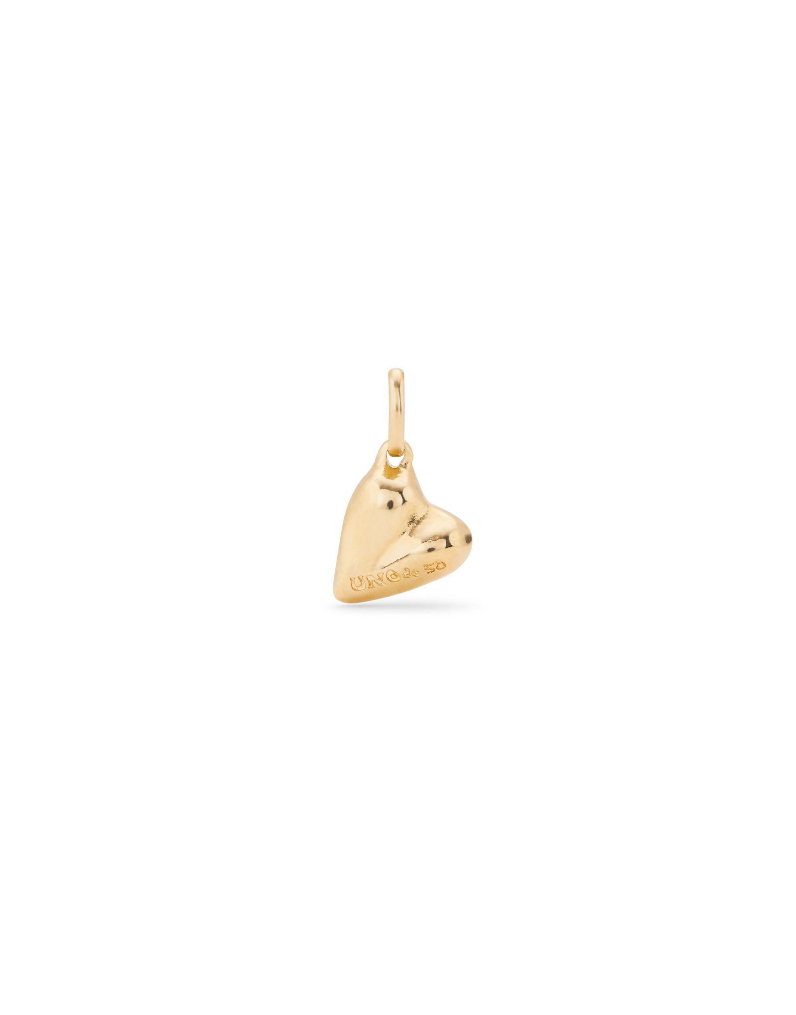 Charm bañado en oro de 18K con forma de corazón, Dorado, large image number null