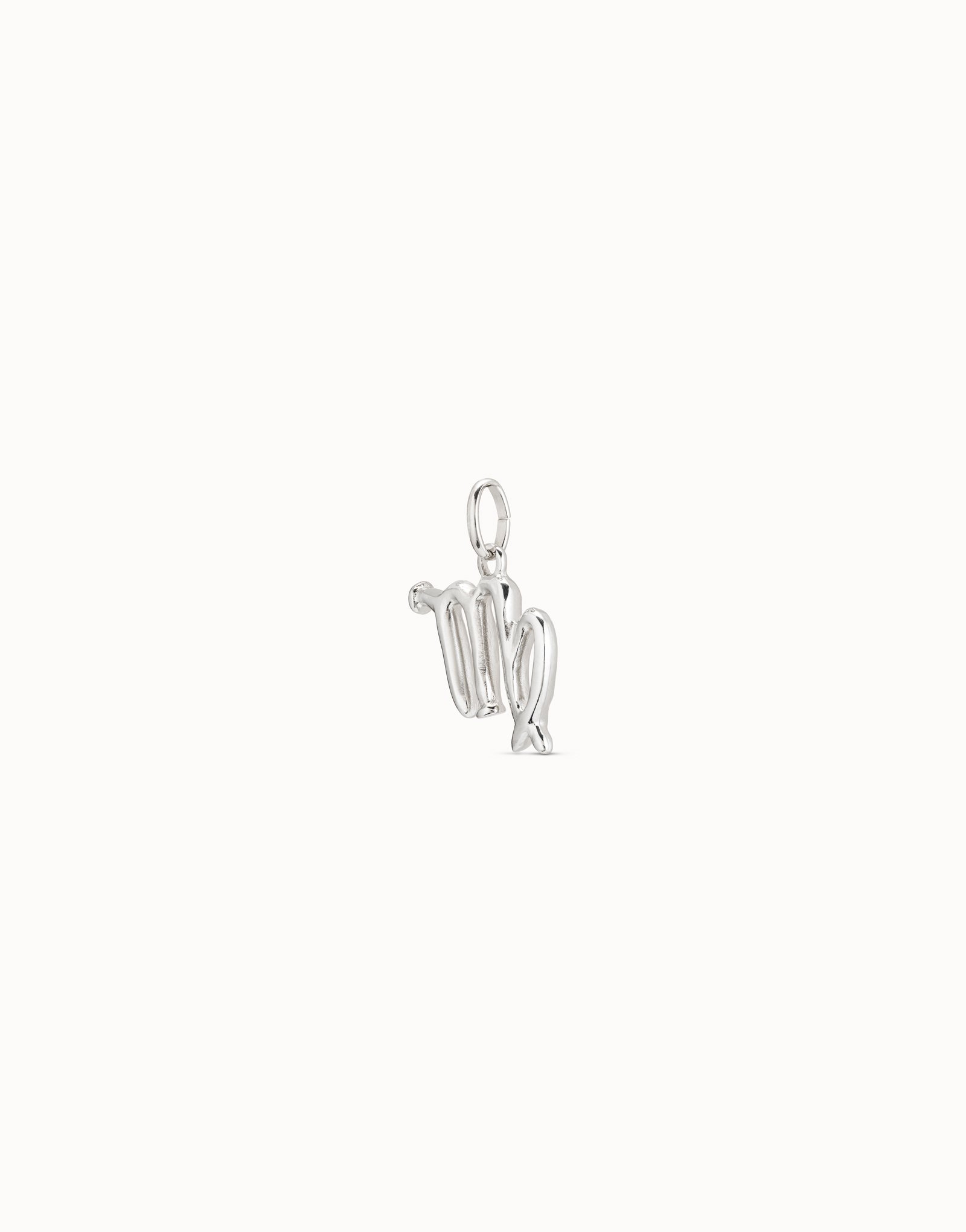 Charm bañado en plata de ley con forma de signo virgo, Plateado, large image number null