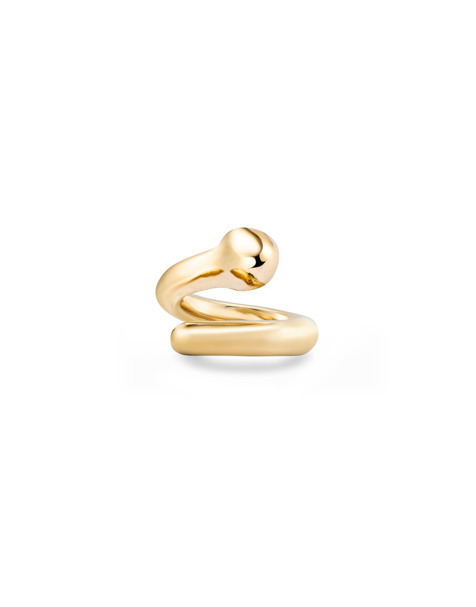 18K gold-plated ring, Golden, large image number null
