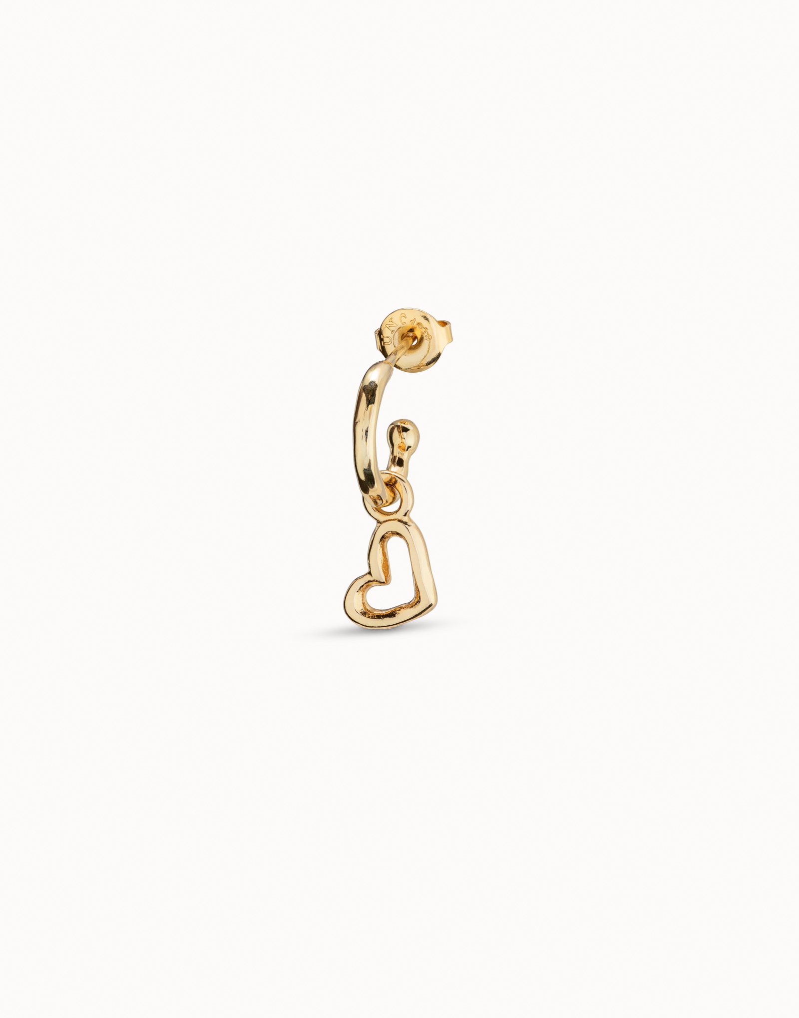 18K gold-plated hoop piercing, Golden, large image number null