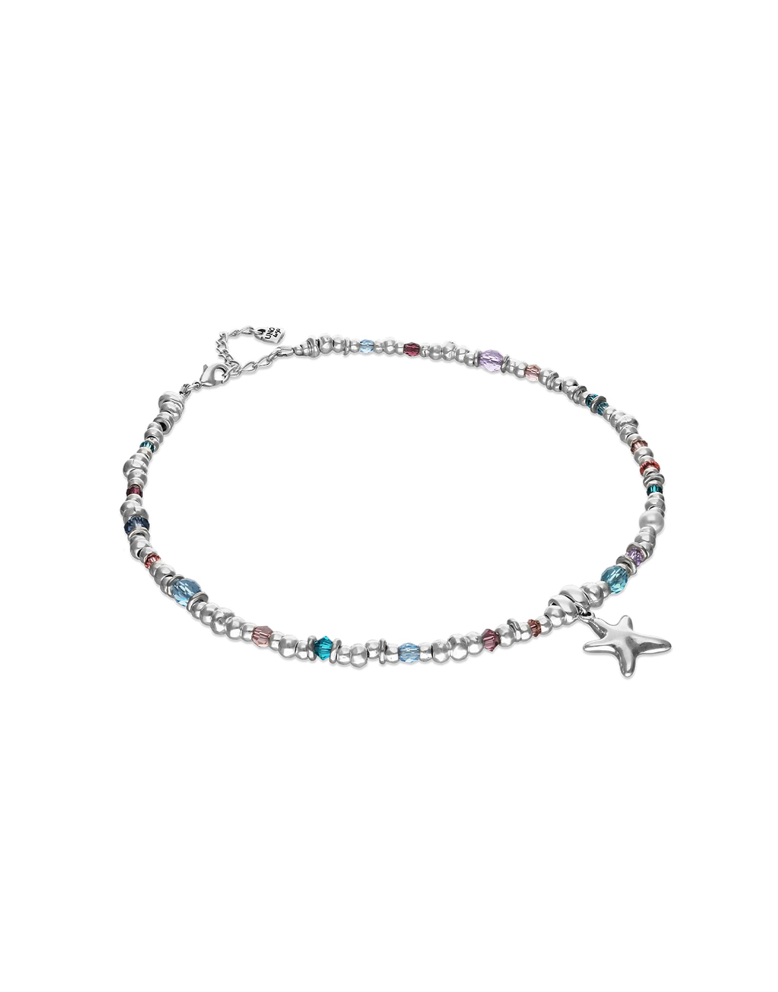 Necklace with crystals and small starfish