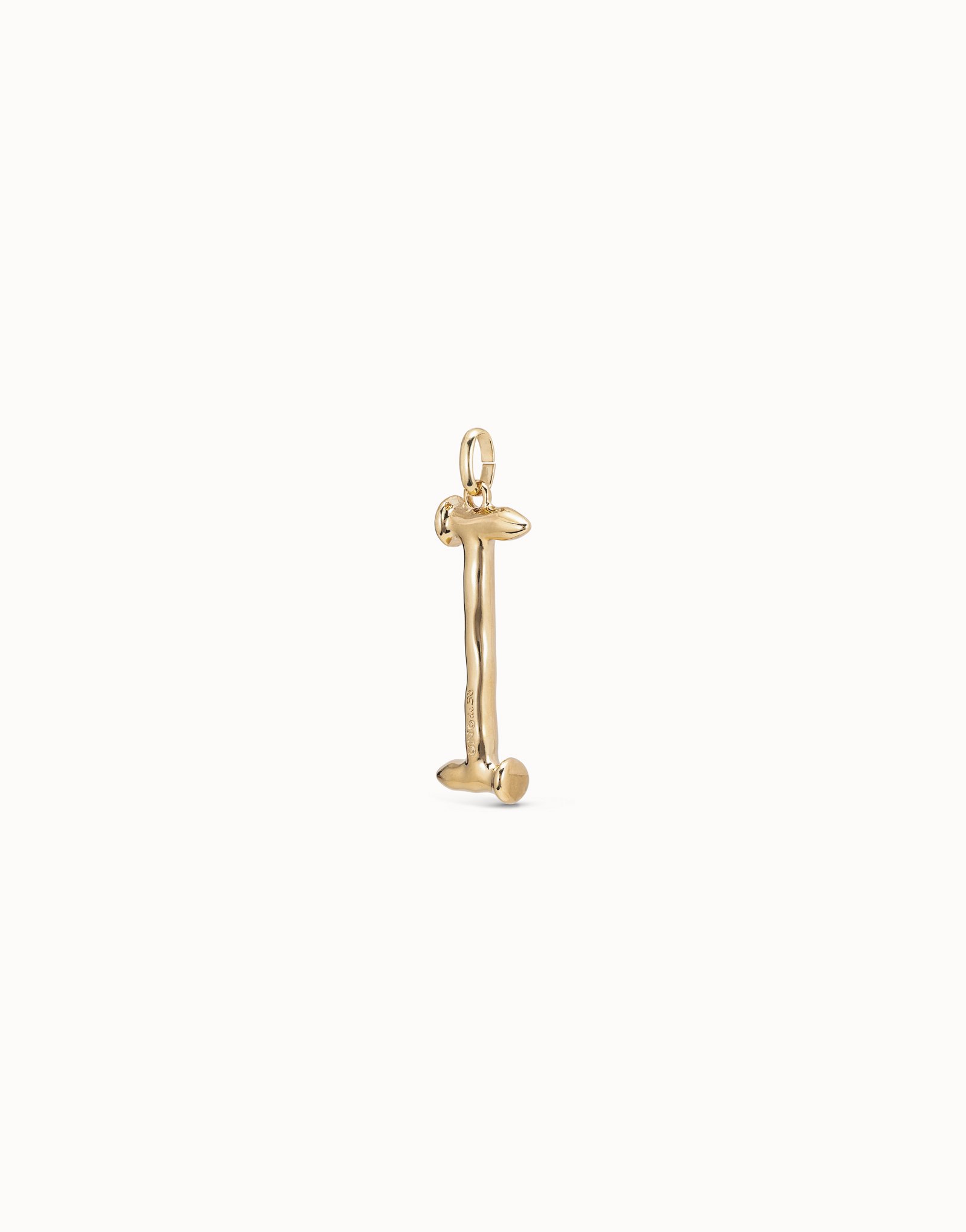 18K gold-plated letter I pendant, Golden, large image number null